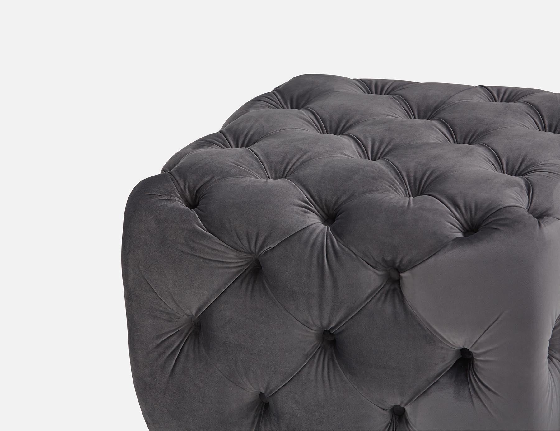 SALM pouf en velours capitonné undefined