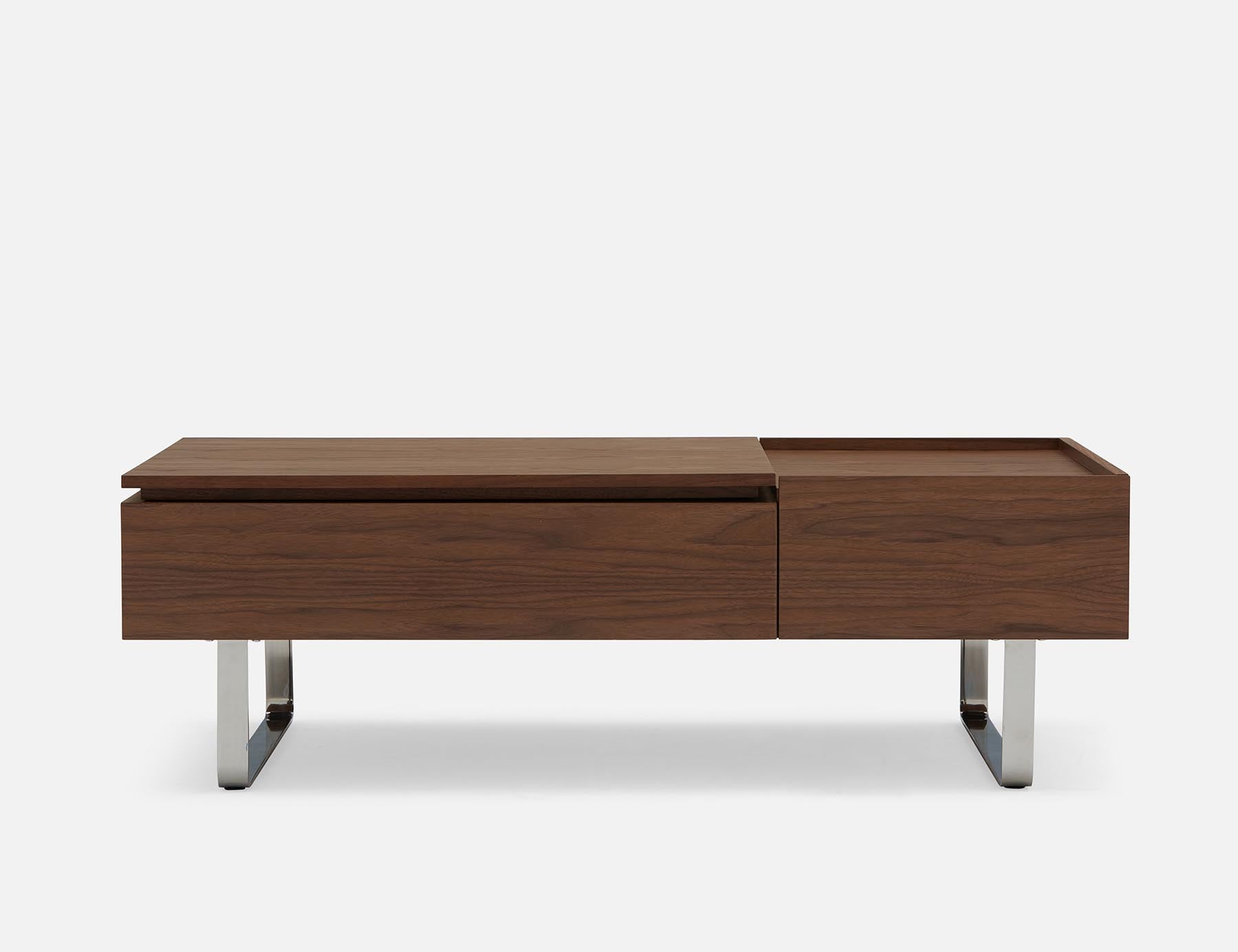 EVO walnut veneer lift-top storage coffee table 120 cm undefined