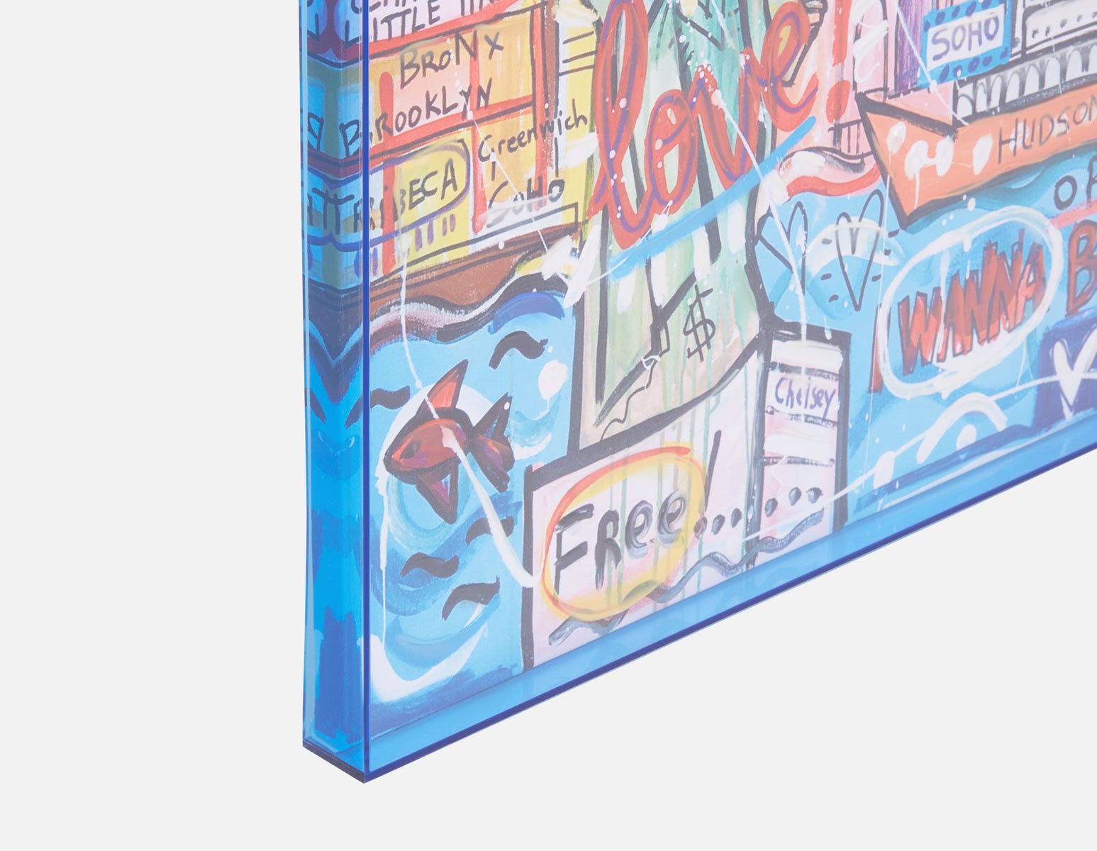 CITY JFK acrylic shadow box art 85 x 110 cm undefined