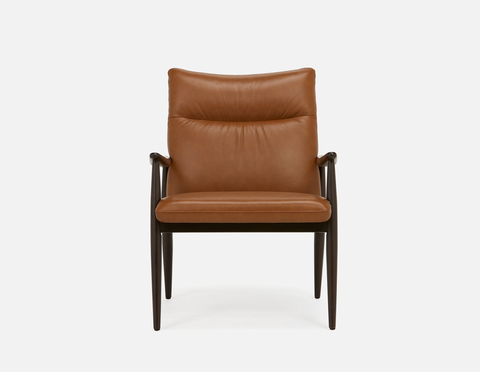 LATONA 100% leather mid-century modern accent chair undefined