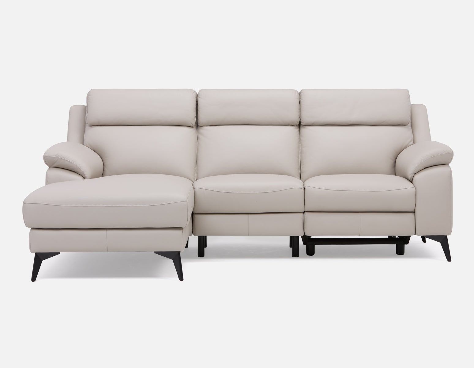 GIRONA 100% leather power reclining left-facing sectional sofa undefined