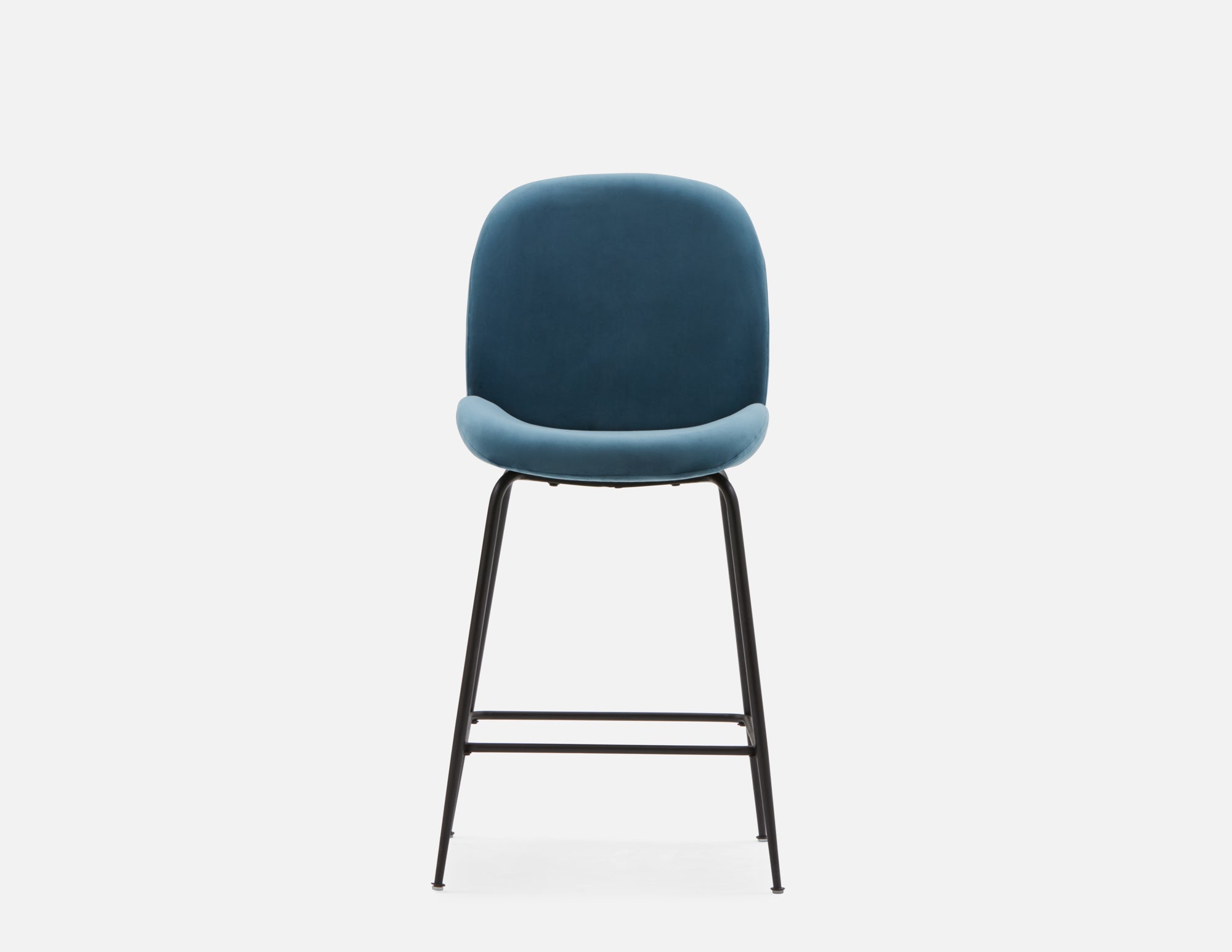 JUDITH velvet counter stool with backrest 68 cm undefined