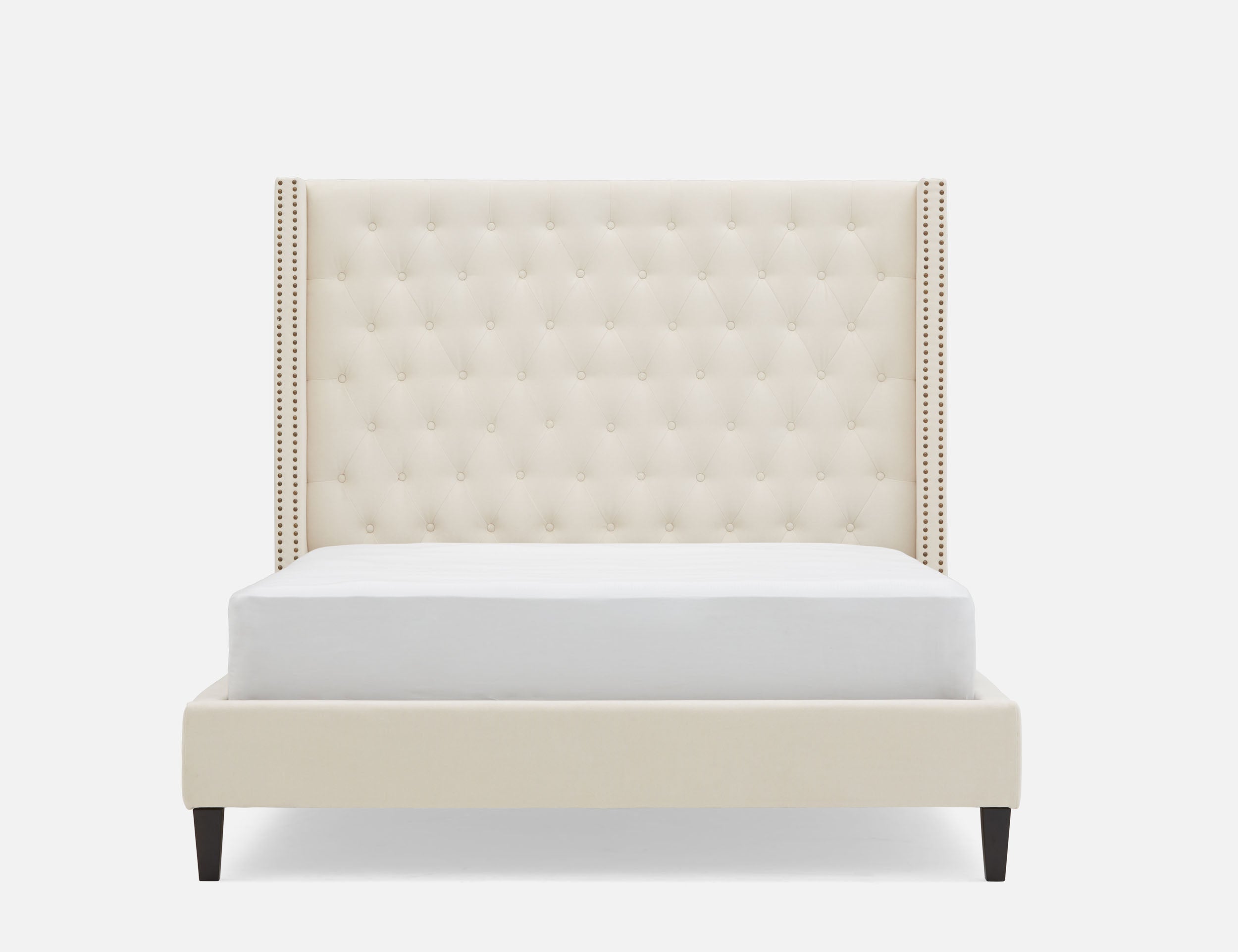 VERSAILLES tufted upholstered wingback queen size bed undefined