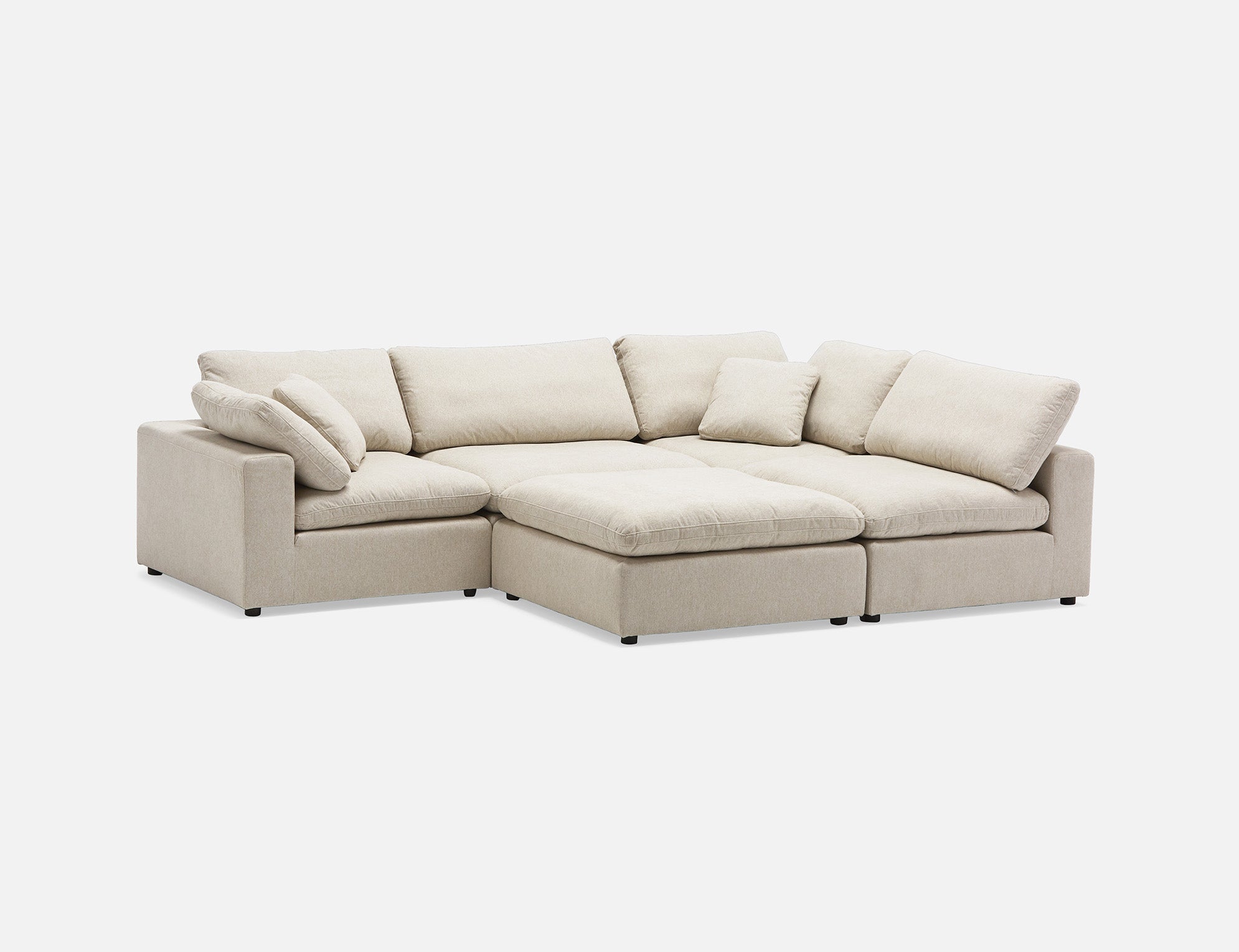 SOFT contemporary 5-pc modular sectional sofa undefined