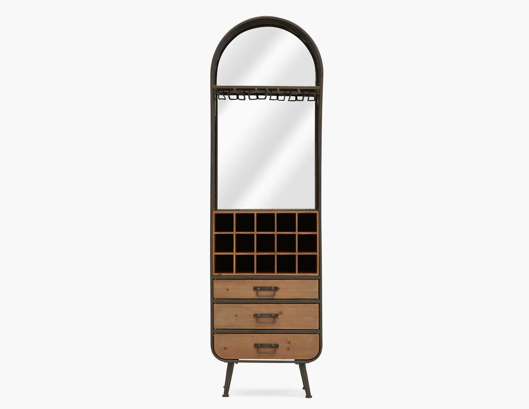 EVANS fir wood and metal wine cabinet undefined
