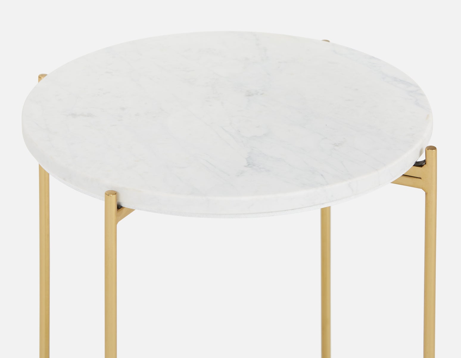 DENVER round marble end table 45cm undefined