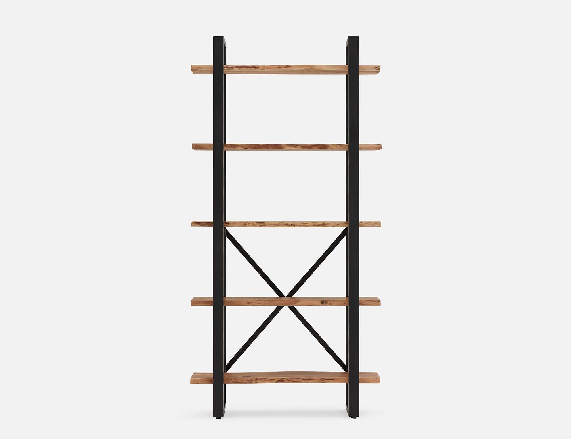 RENO acacia wood 5-tier bookcase undefined