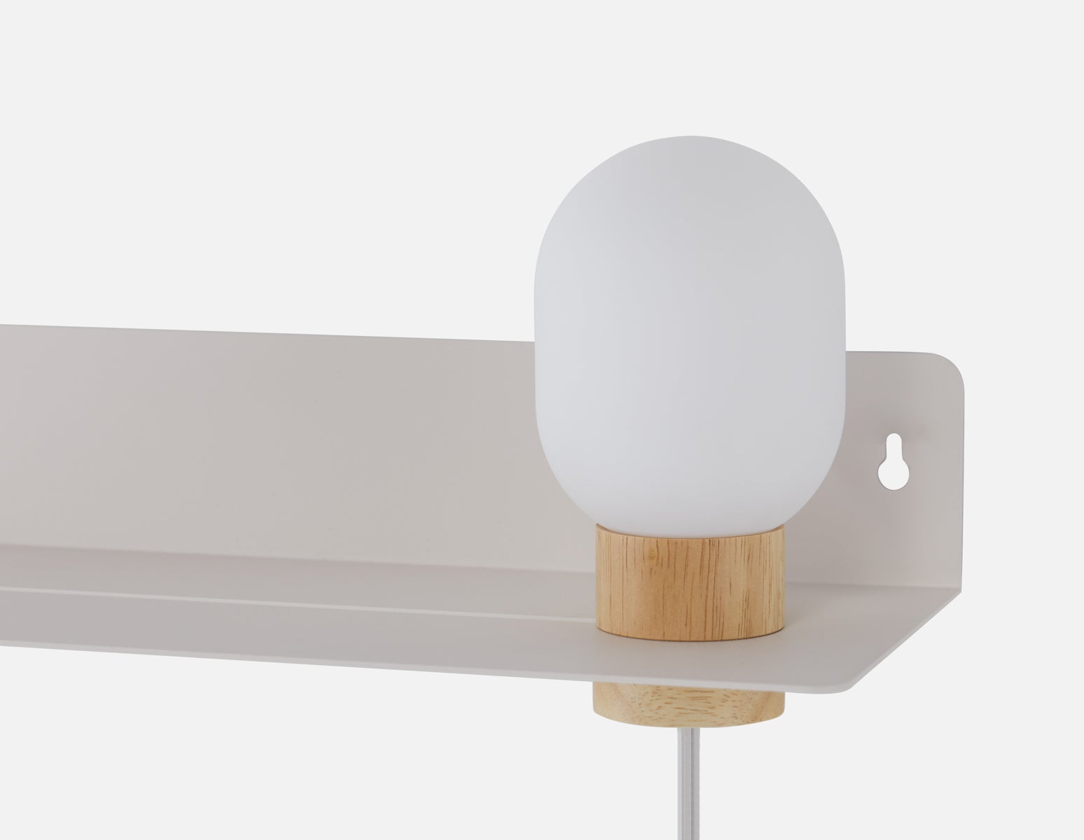 VARDO bedside floating shelf with lamp undefined