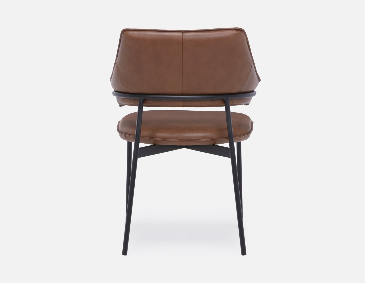PALMA 100% leather mid-century modern dining chair undefined