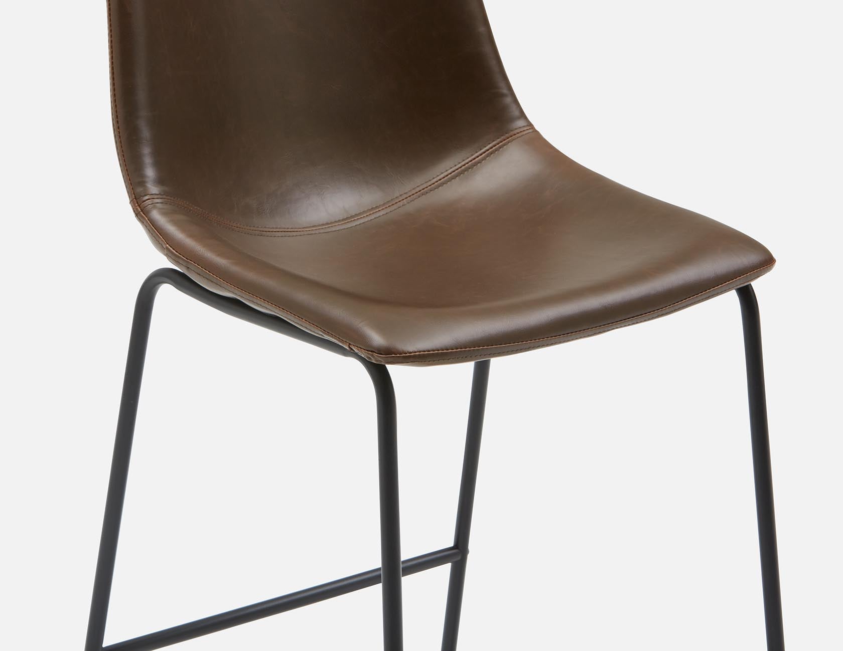 HAYDEN rétro-moderne tabouret de comptoir avec dossier 61 cm undefined