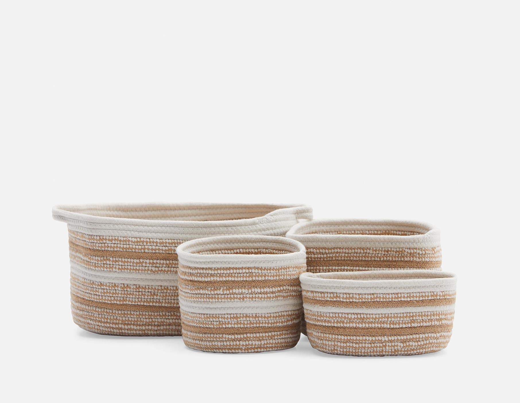 BURELLE ensemble de 4 paniers en corde de coton et de jute undefined