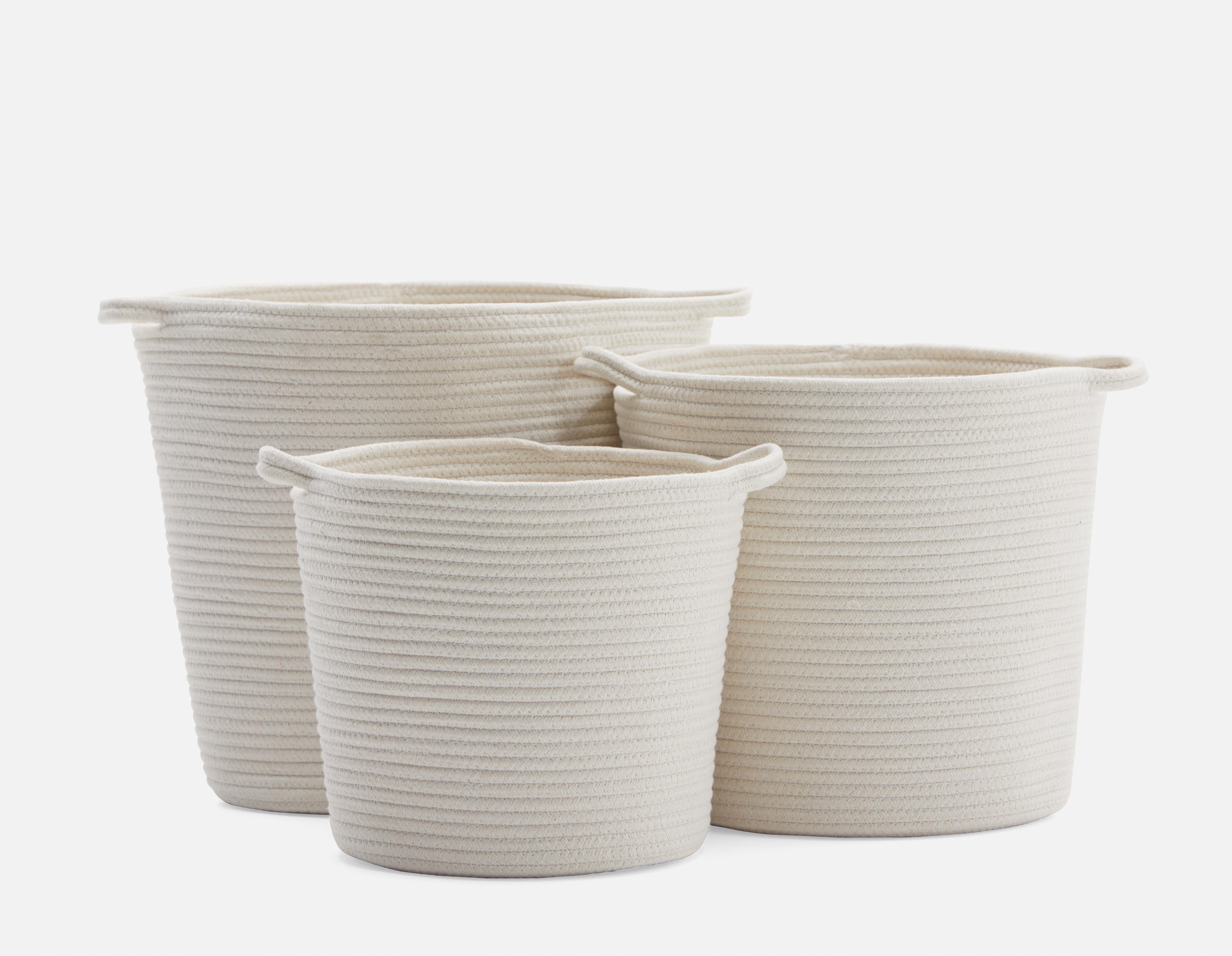 BROOKE ensemble de 3 paniers en corde de coton undefined