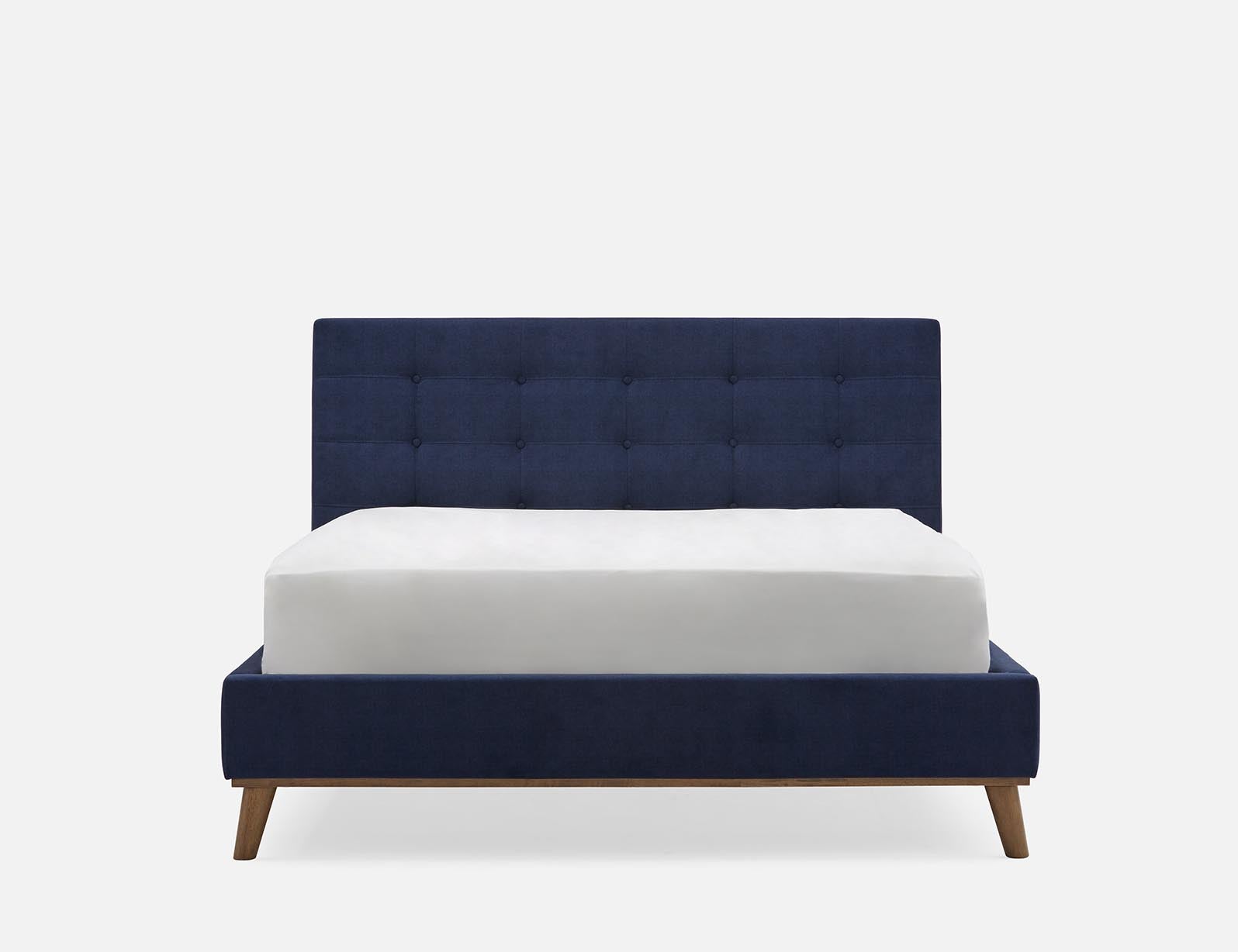 CARME mid-century modern tufted upholstered queen size bed undefined