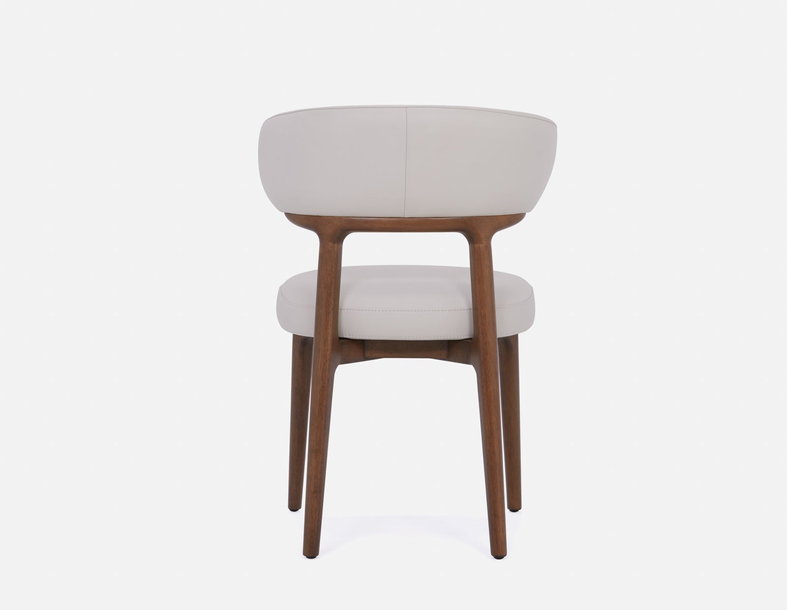 SEVILLE 100% leather mid-century dining chair undefined
