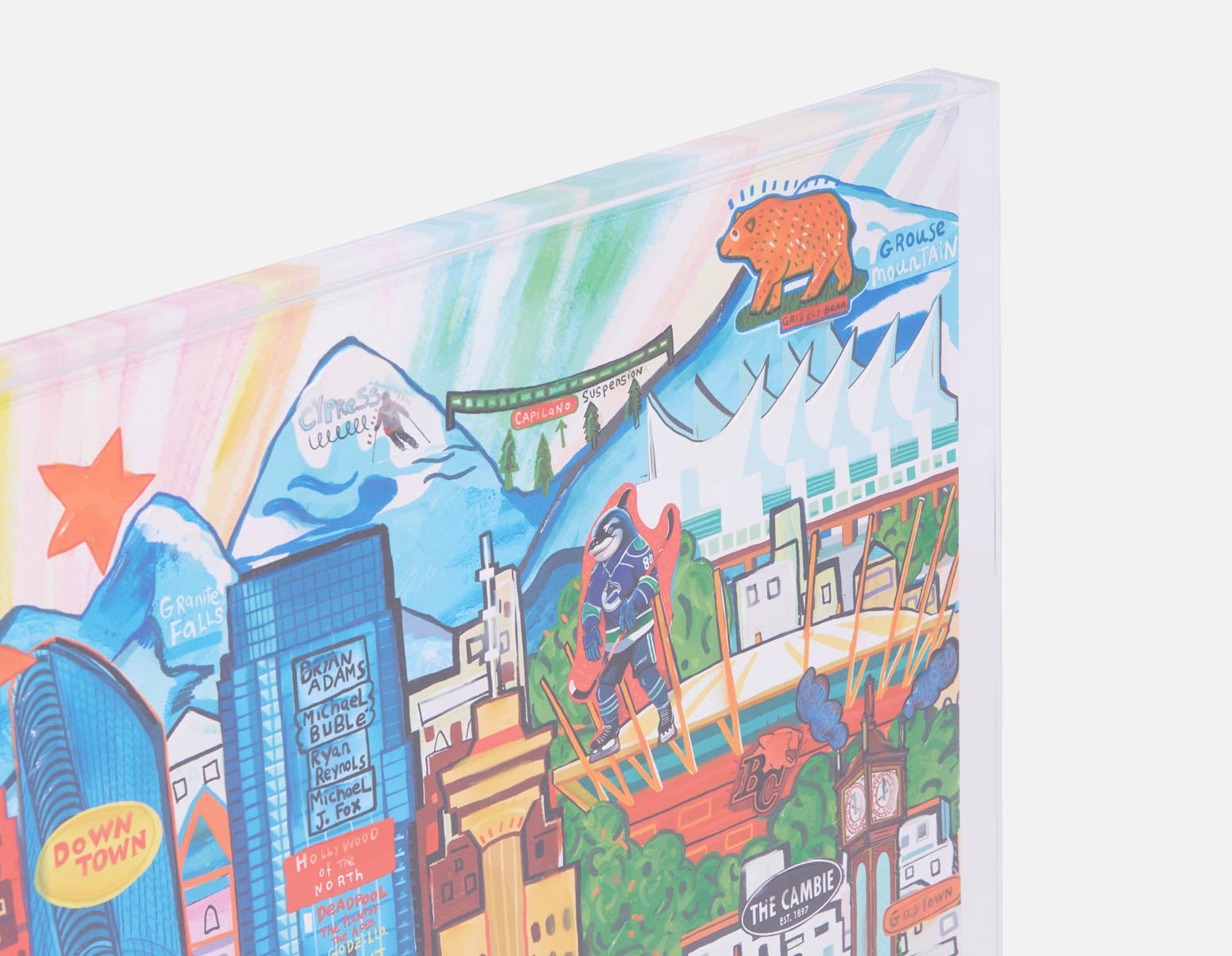 CITY YVR acrylic shadow box art 85 x 110 cm undefined