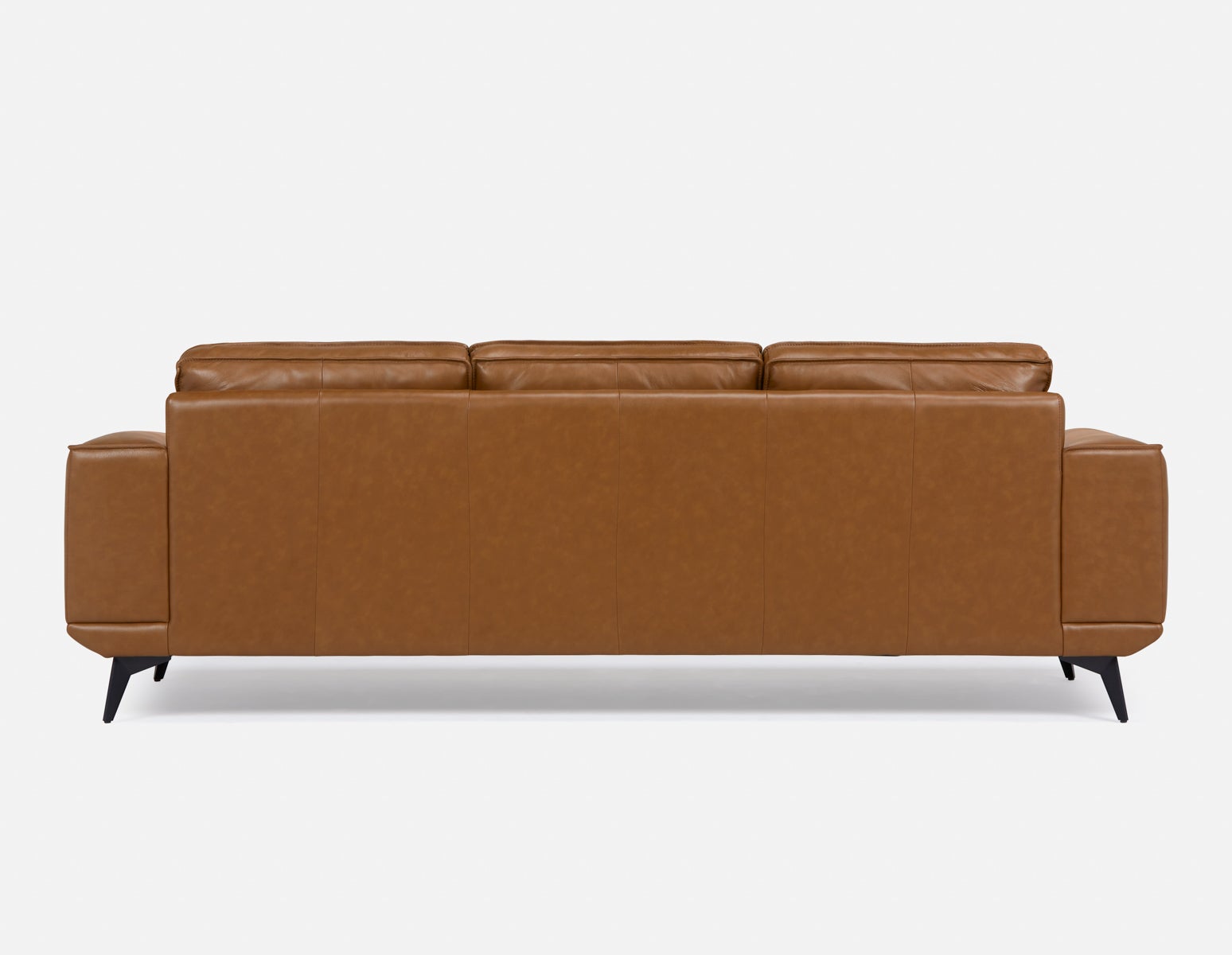 ALPHA 100% leather mid century 3-seater sofa undefined