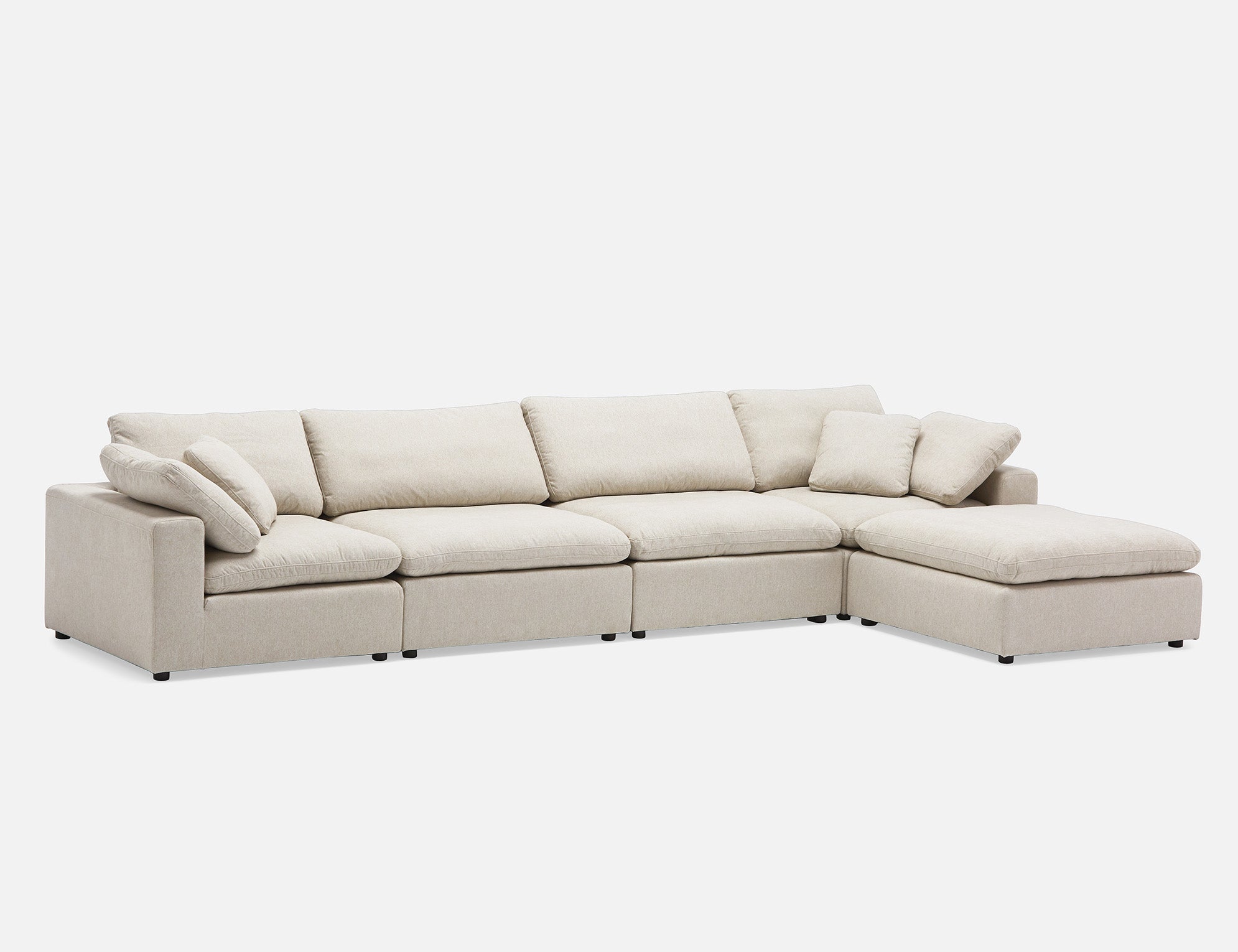 SOFT contemporary 5-pc modular sectional sofa undefined