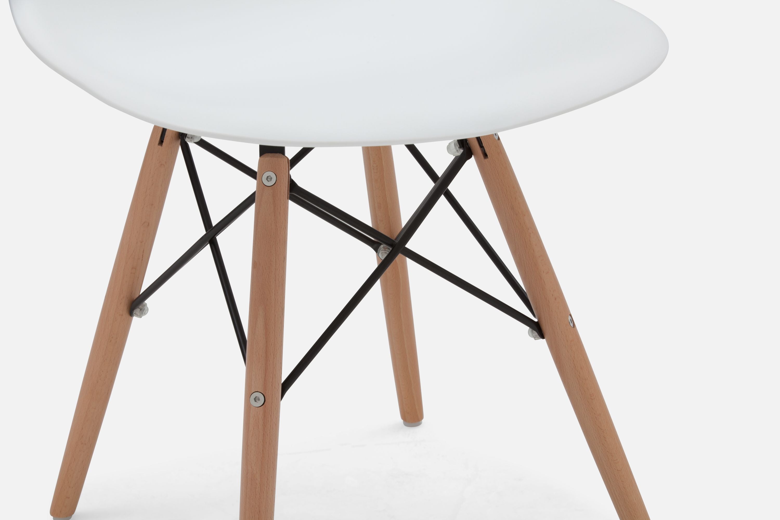 EIFFEL mid-century modern chair with solid beech wood legs undefined