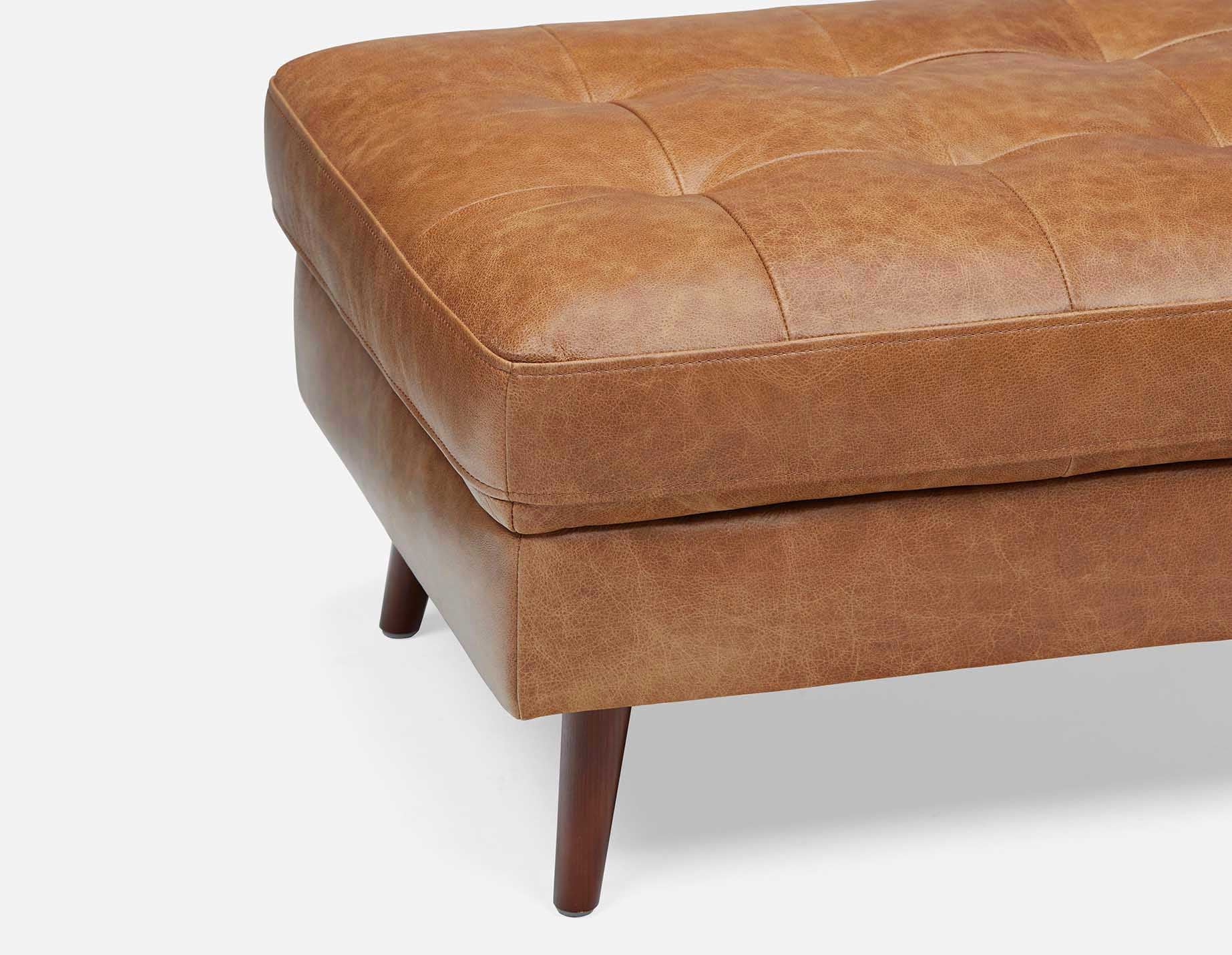 KINSEY 100% leather ottoman undefined