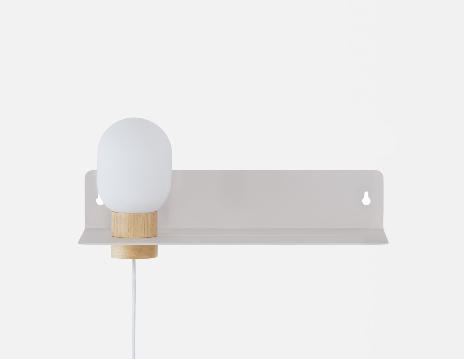 VARDO bedside floating shelf with lamp undefined
