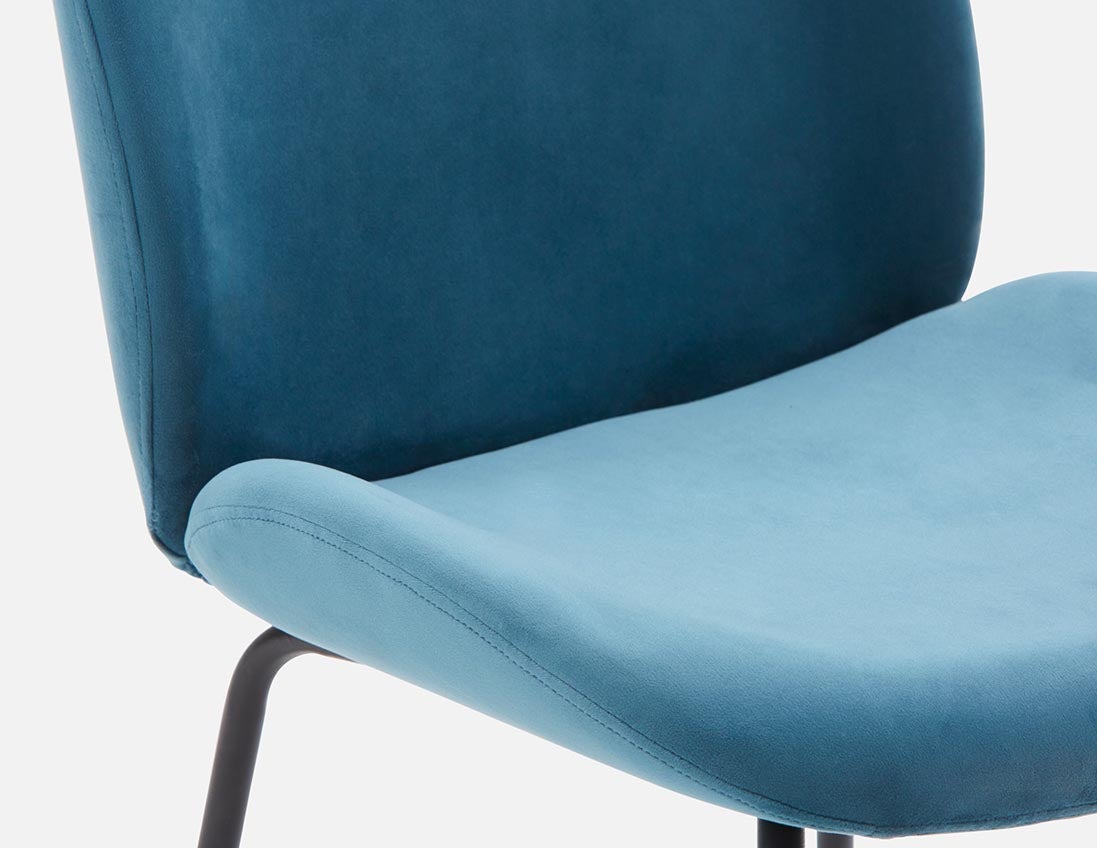 JUDITH contemporary velvet dining chair undefined