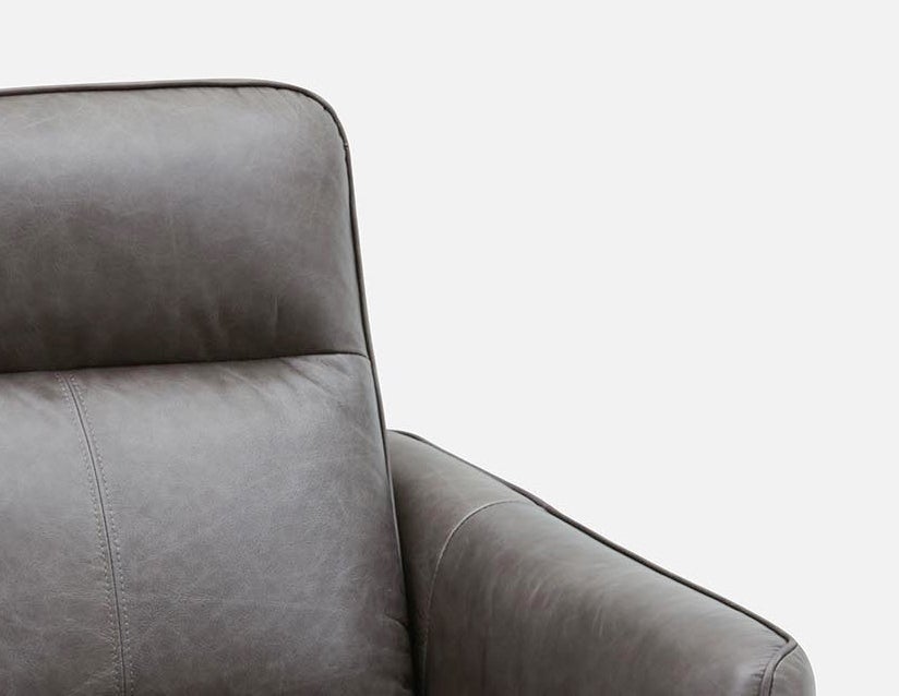 PALMER contemporary modern power-reclining 100% leather armchair undefined
