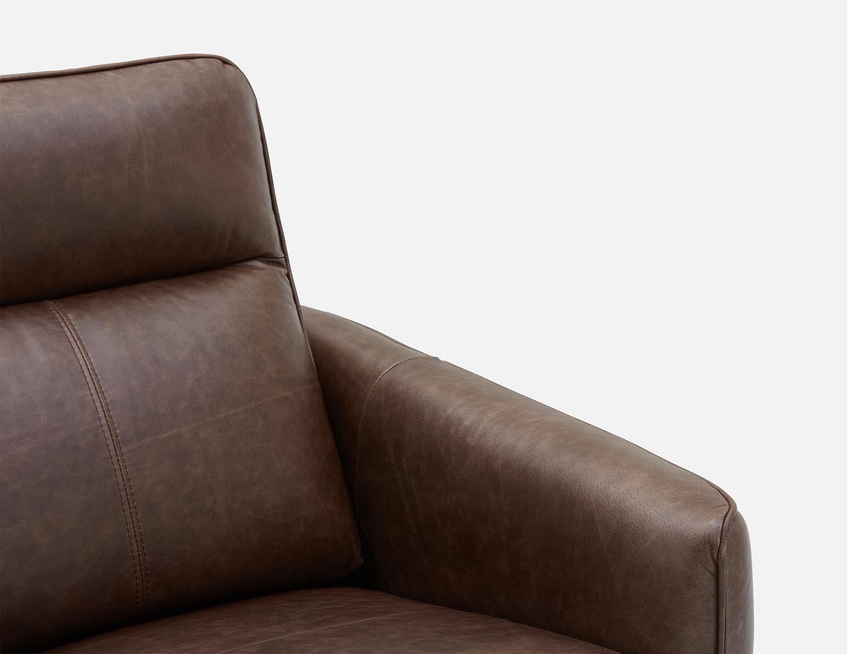 PALMER contemporary modern power-reclining 100% leather armchair undefined