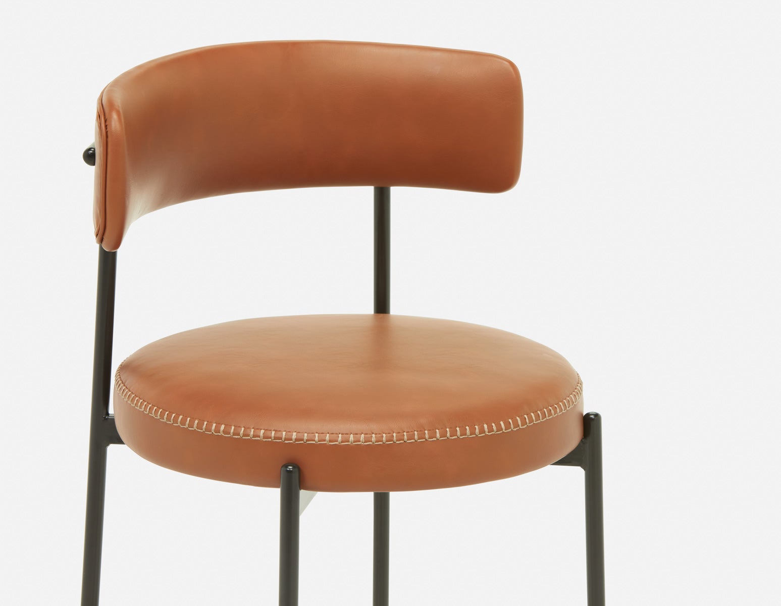 KURO Industrial-modern counter stool with backrest 66cm undefined