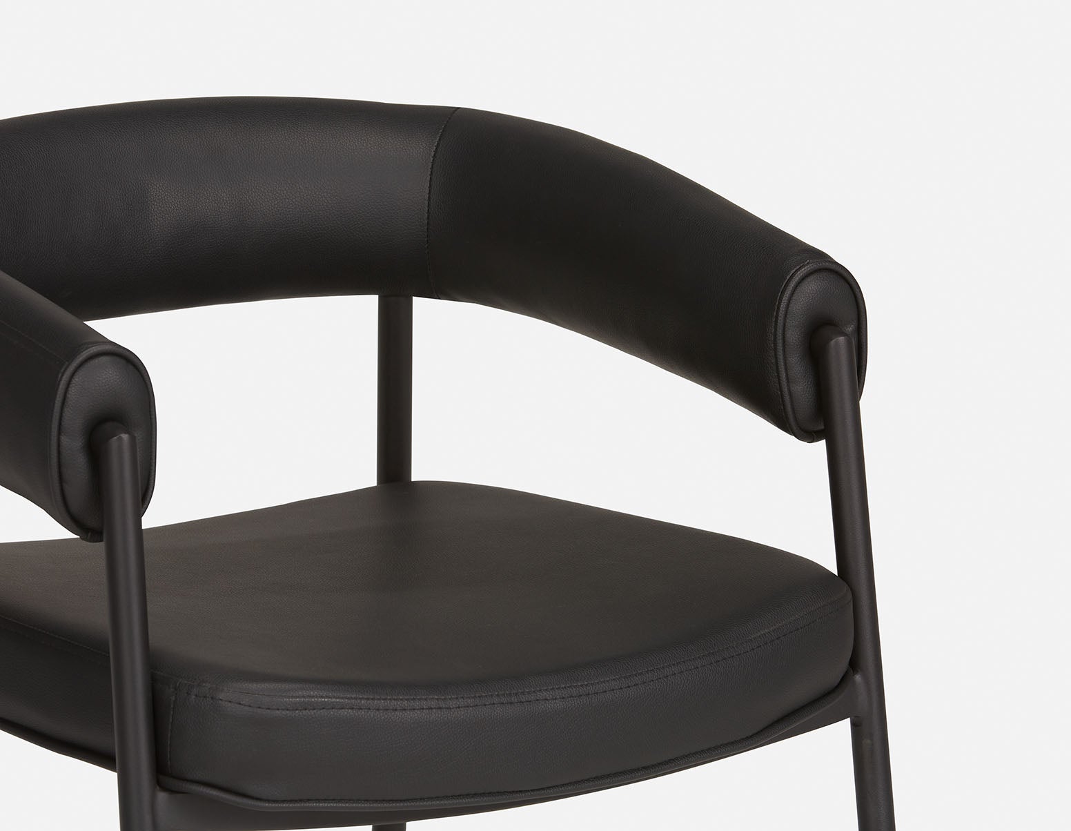 TAURO leatherette chair, brushed frame undefined