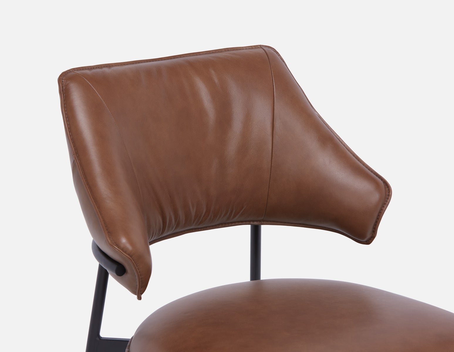 PALMA 100% leather mid-century modern dining chair undefined