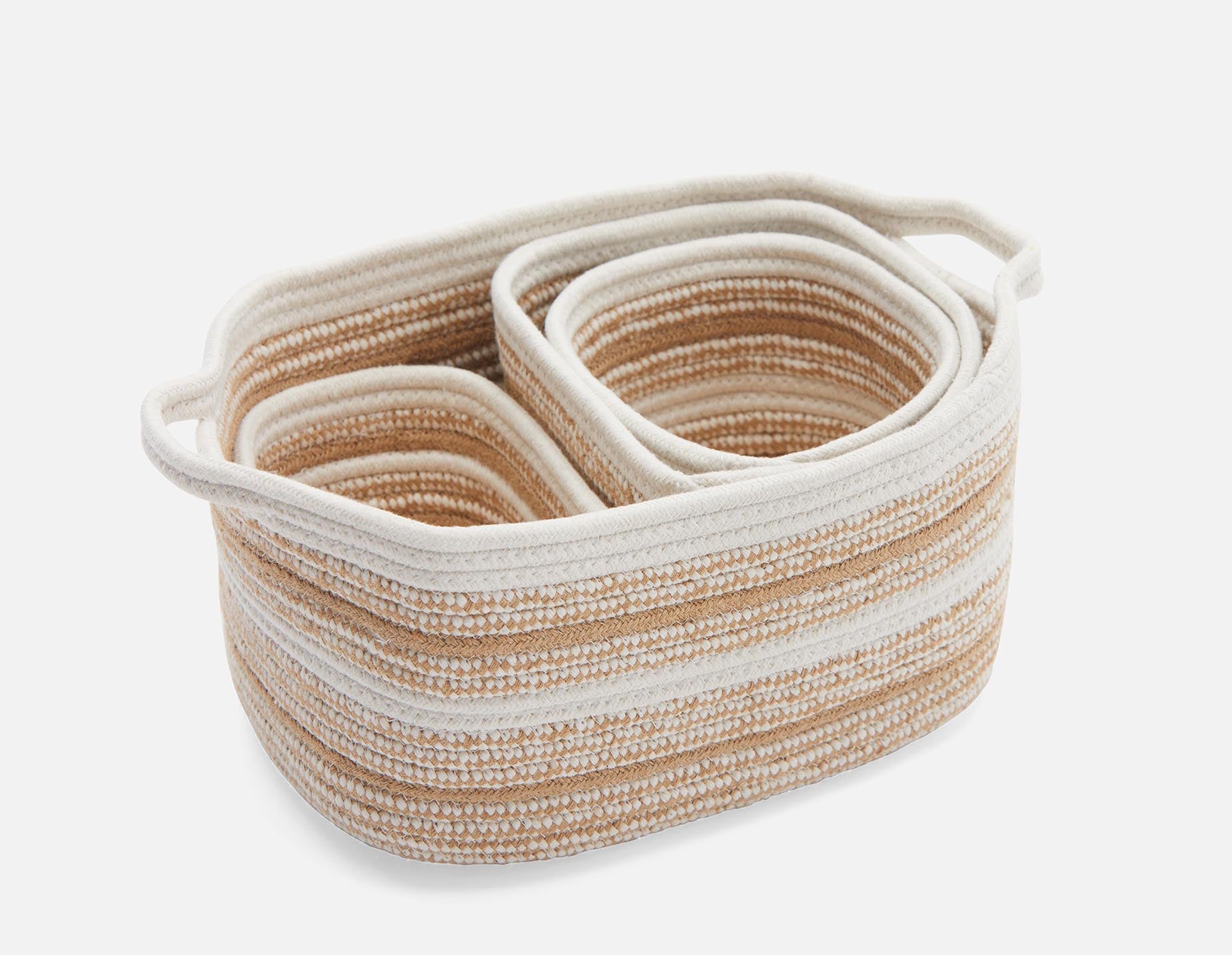 BURELLE ensemble de 4 paniers en corde de coton et de jute undefined