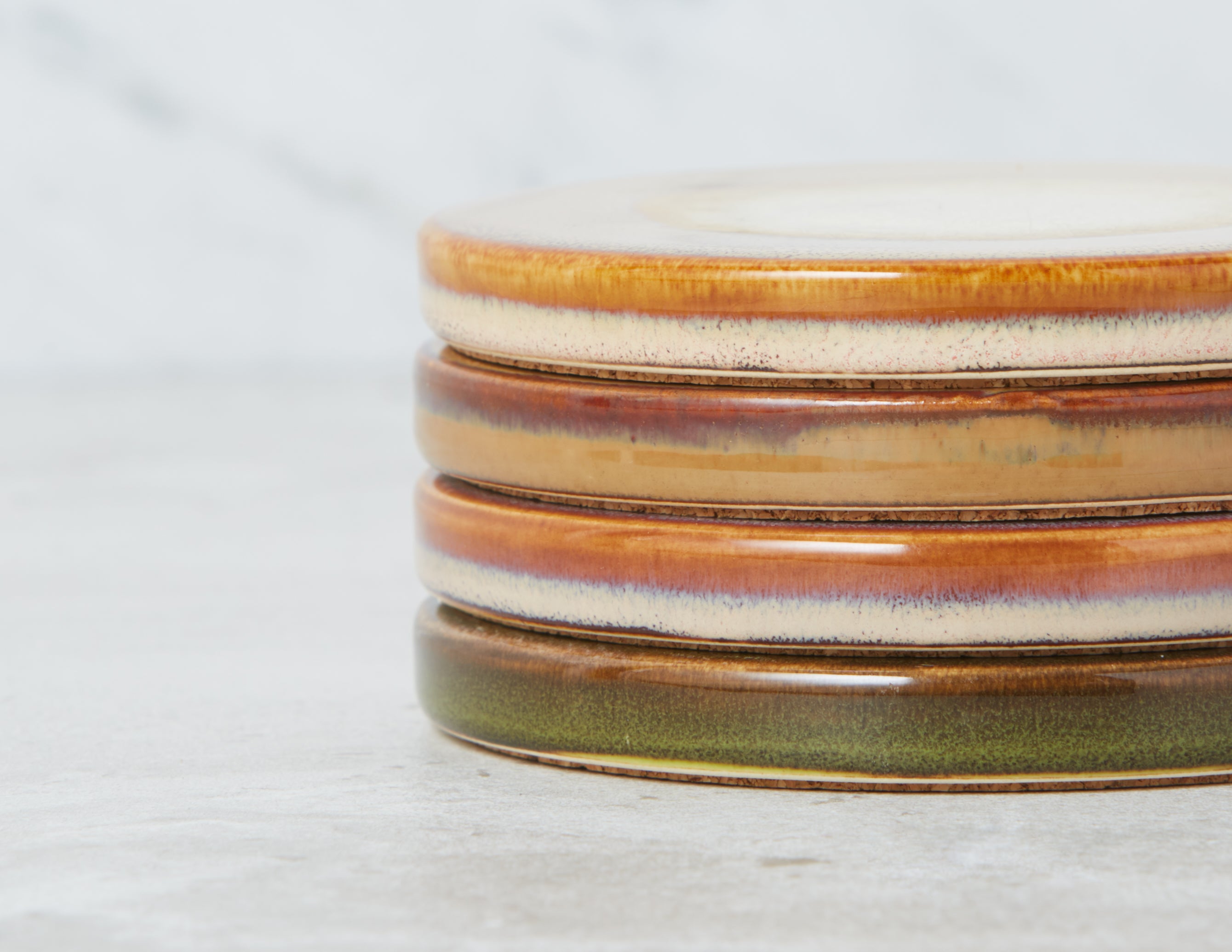 SAMARIA set of 4 ceramic coasters undefined