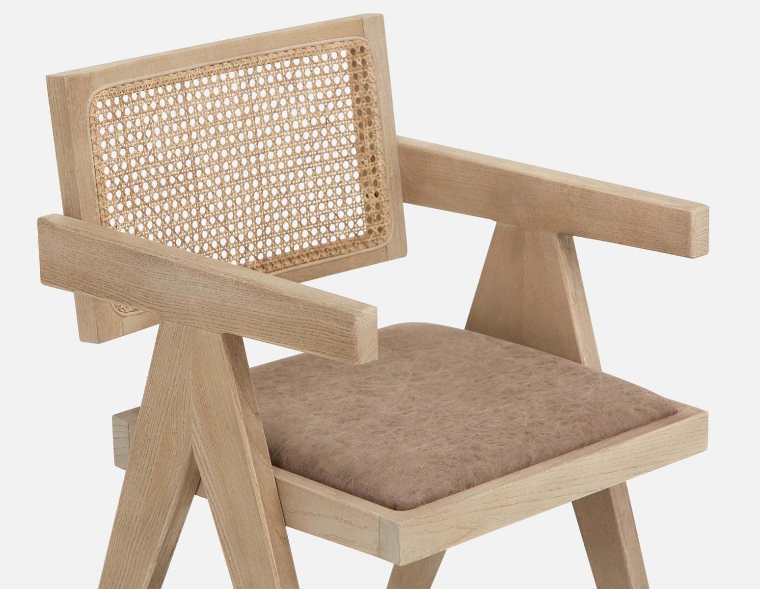 JOSS chaise de salle à manger en rotin naturel avec accoudoirs undefined