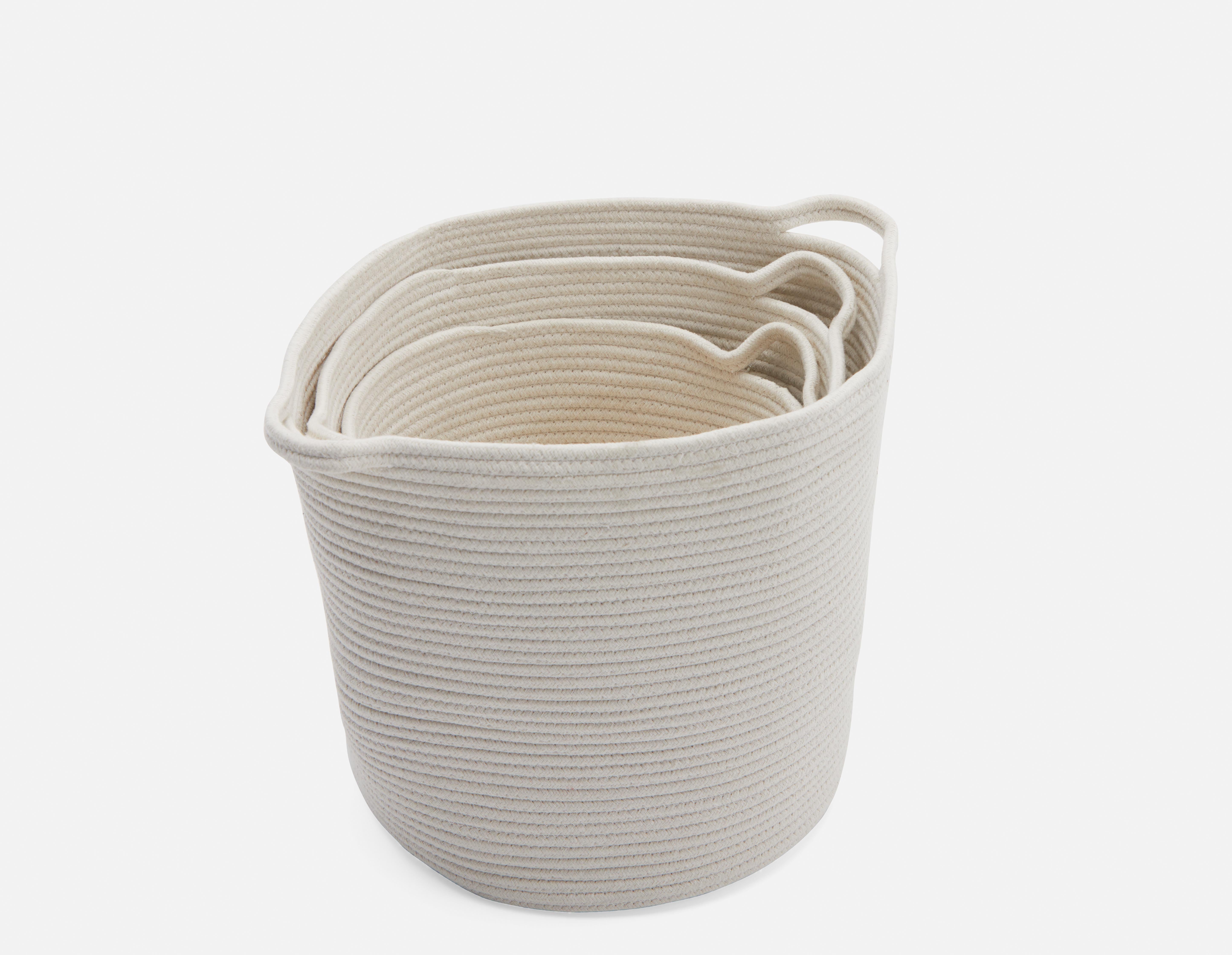 BROOKE ensemble de 3 paniers en corde de coton undefined