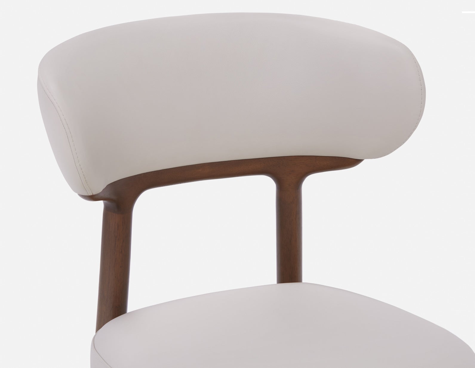 SEVILLE 100% leather mid-century counter stool 66cm undefined