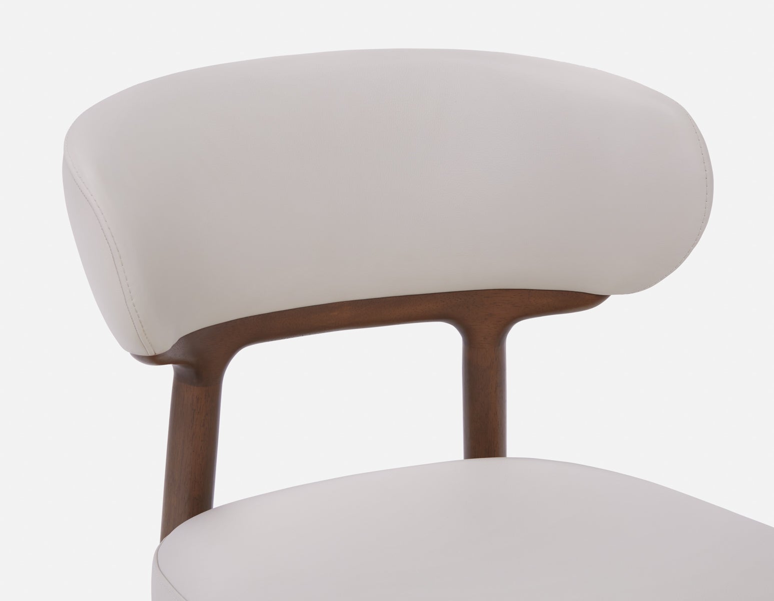SEVILLE 100% leather mid-century dining chair undefined