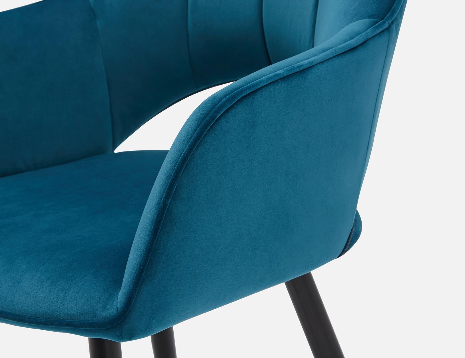 BAILEY contemporary velvet dining armchair undefined