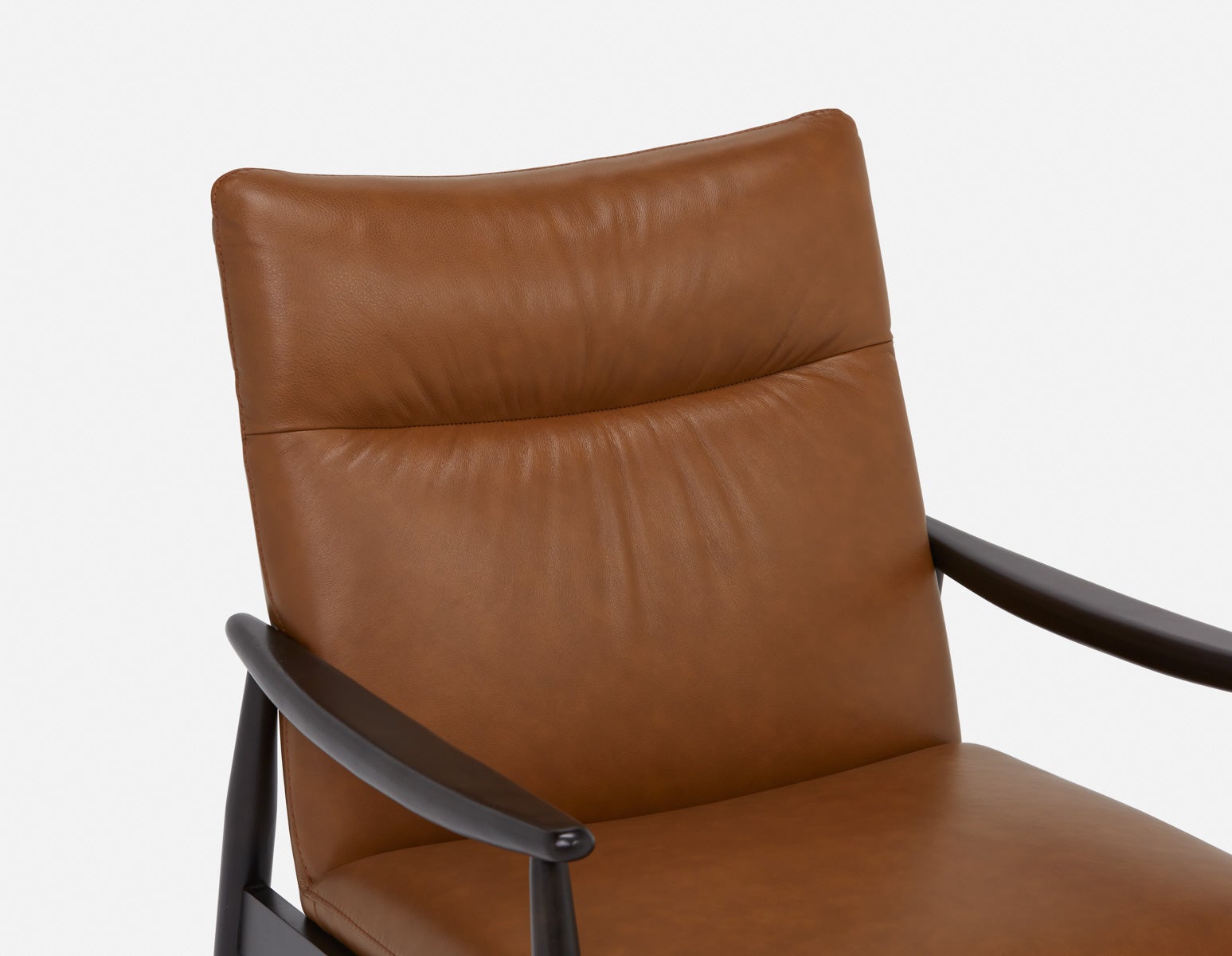LATONA 100% leather mid-century modern accent chair undefined