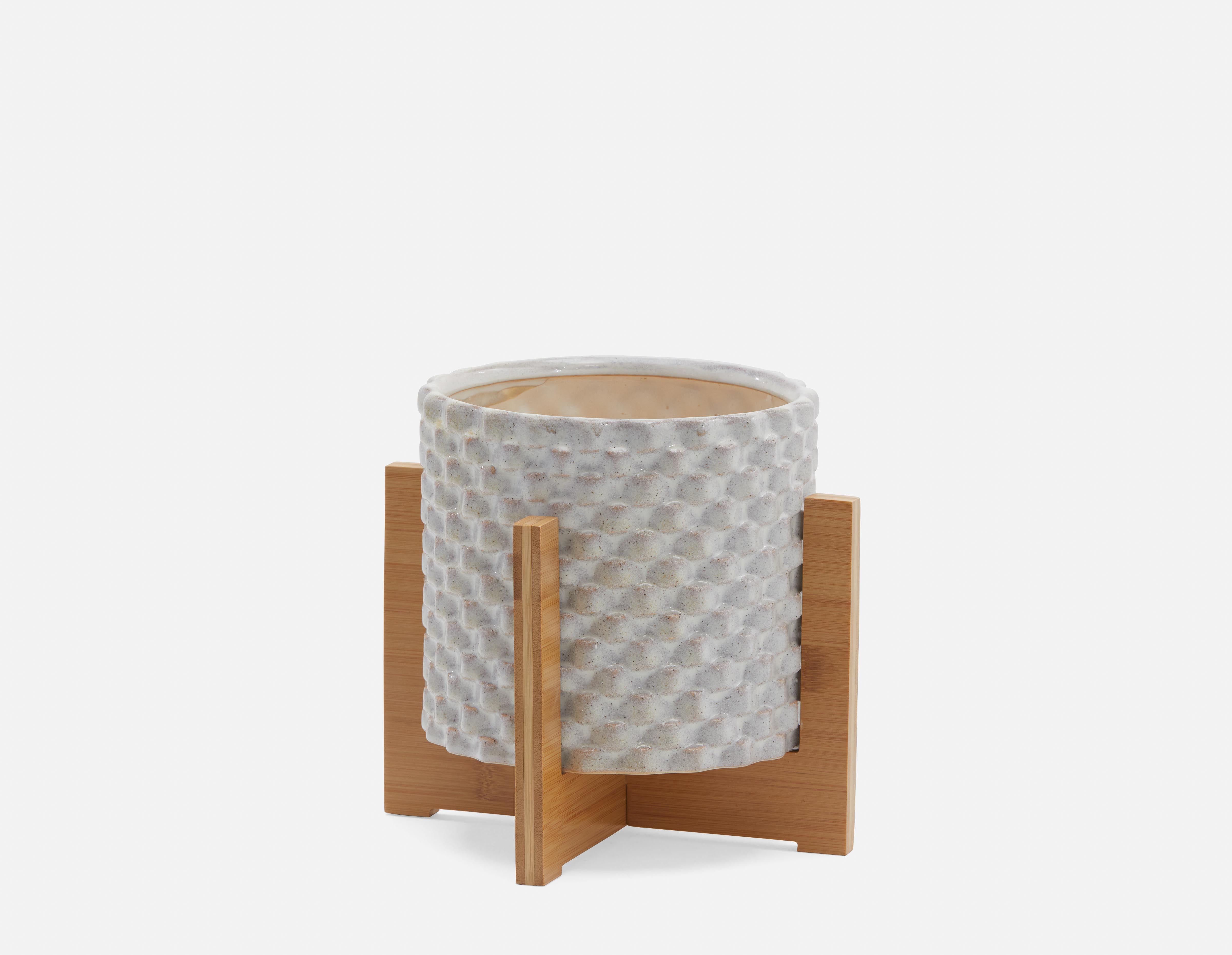 RHETT cache-pot avec support en bambou 23 cm undefined