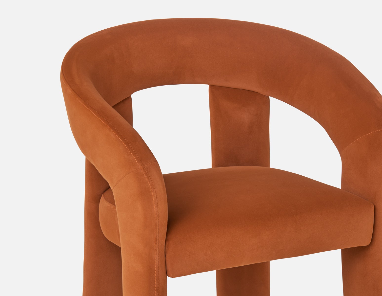 HILDA Modern velvet dining armchair undefined
