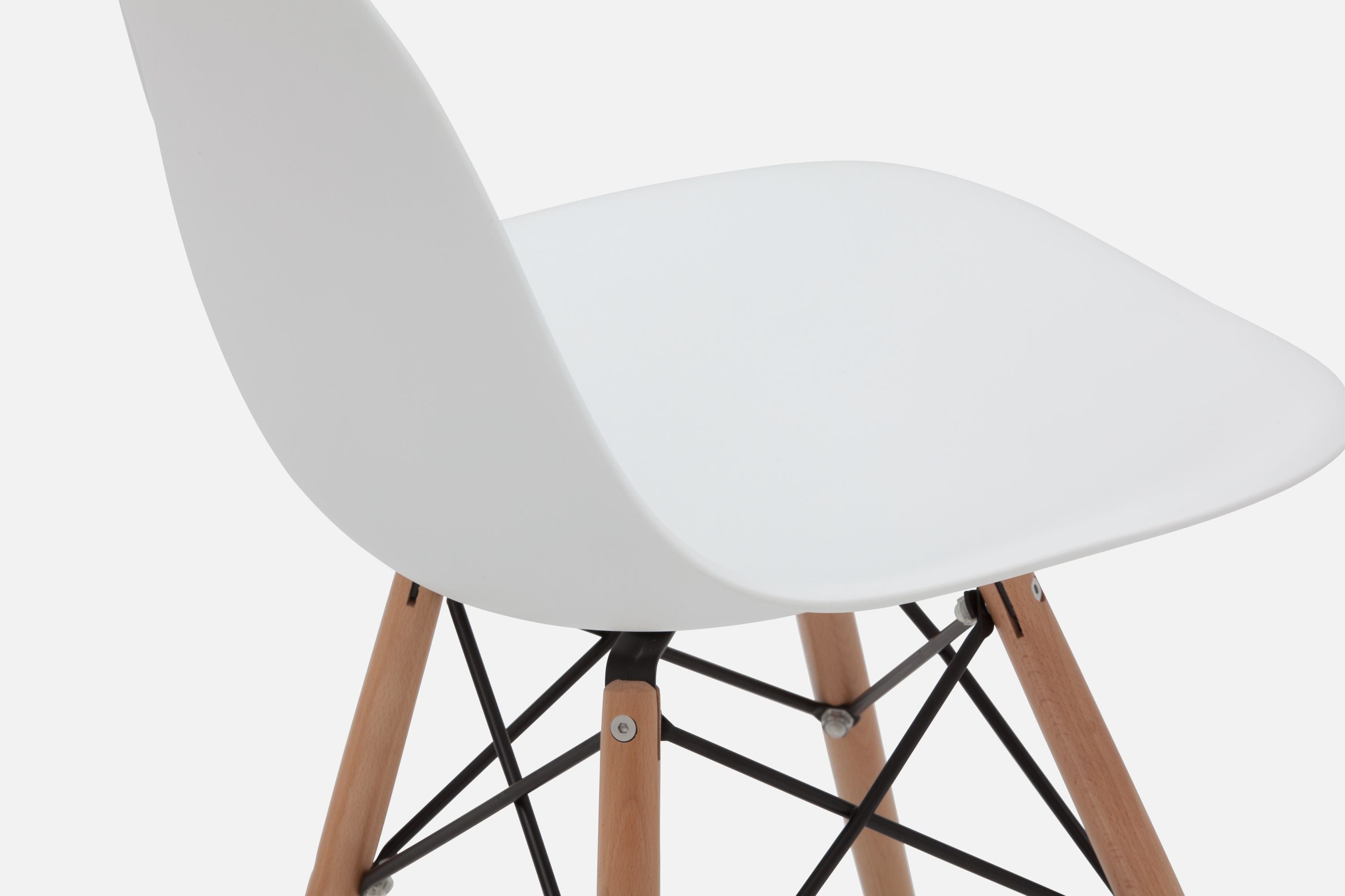 EIFFEL mid-century modern chair with solid beech wood legs undefined