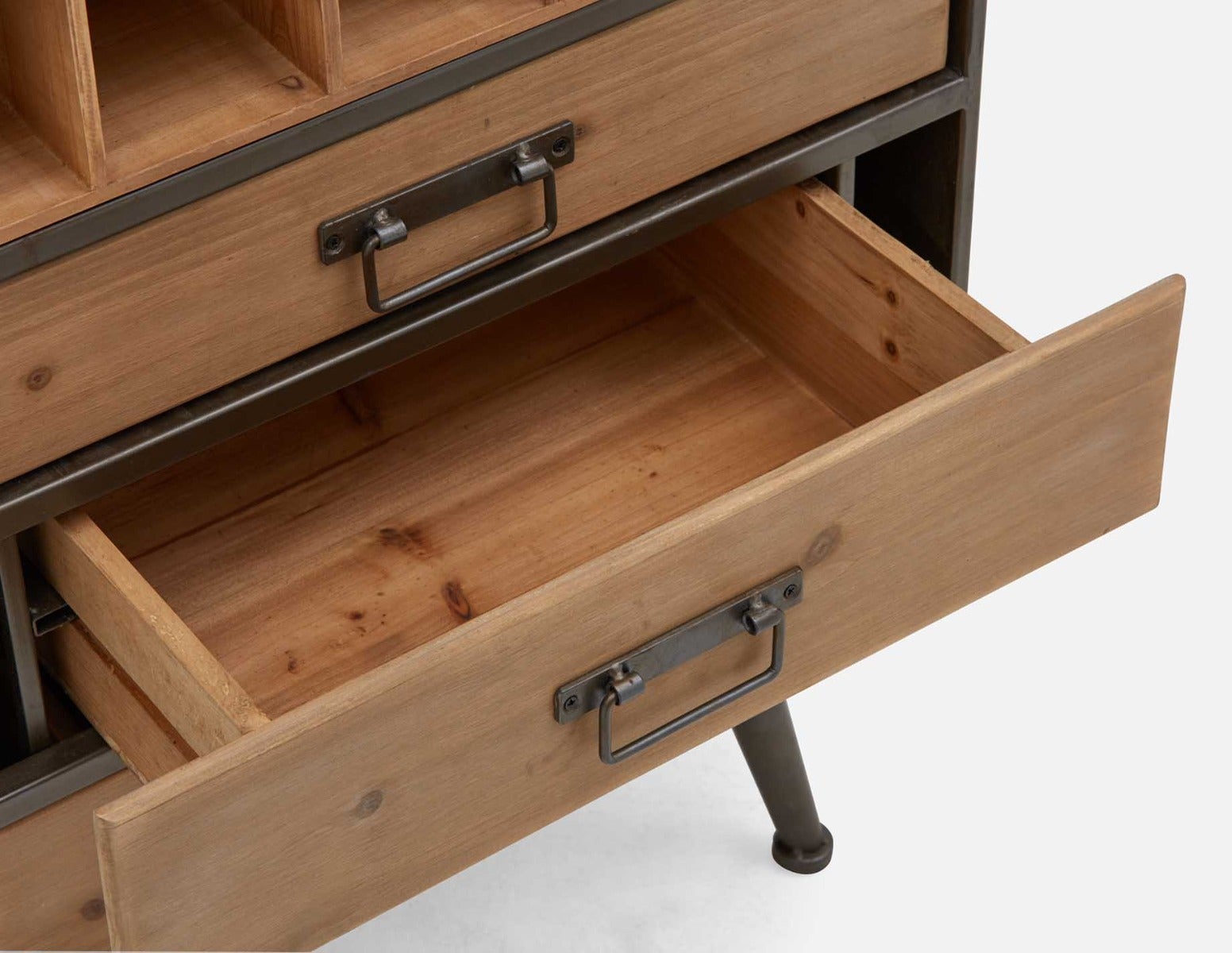 EVANS fir wood and metal wine cabinet undefined