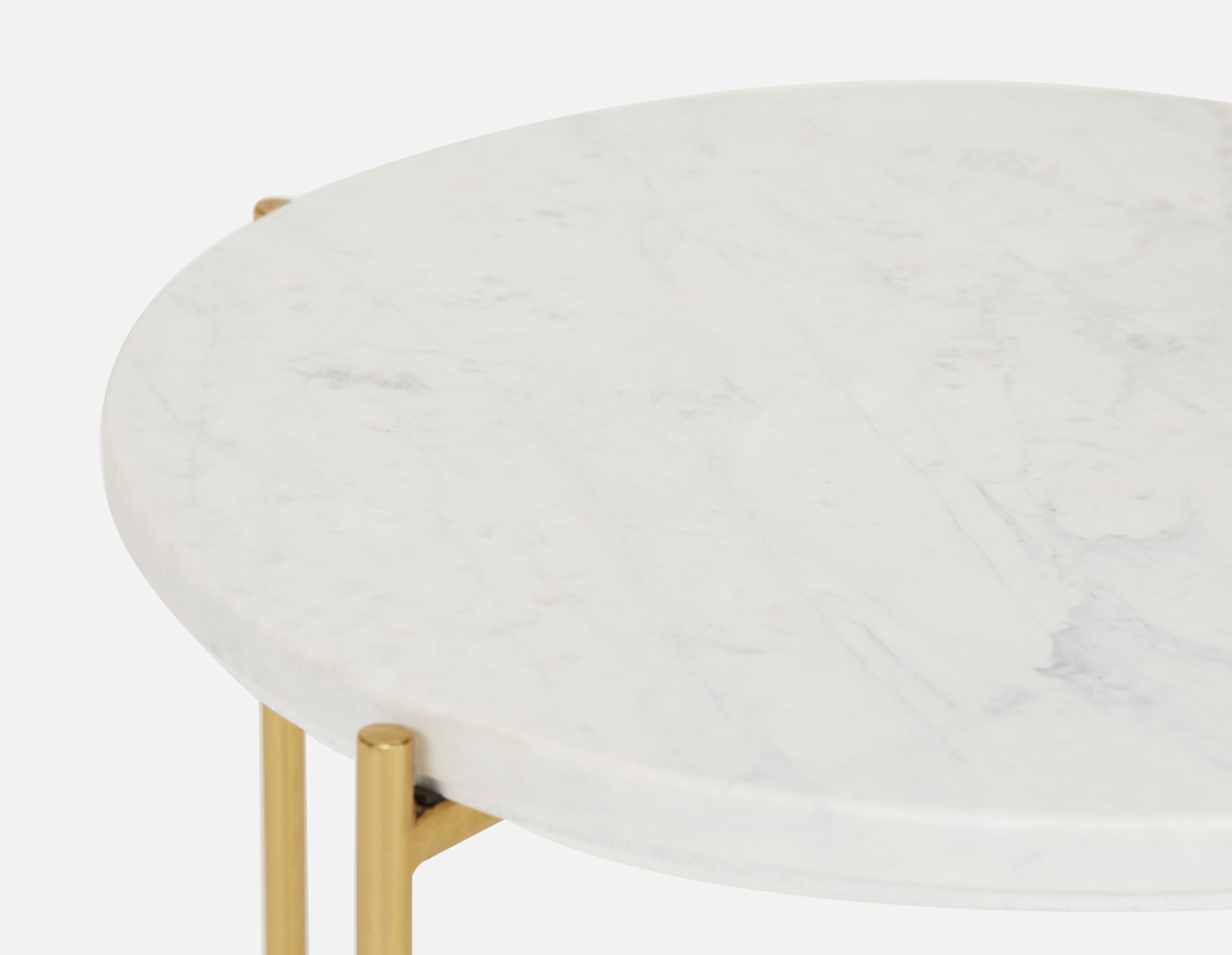 DENVER round marble end table 45cm undefined