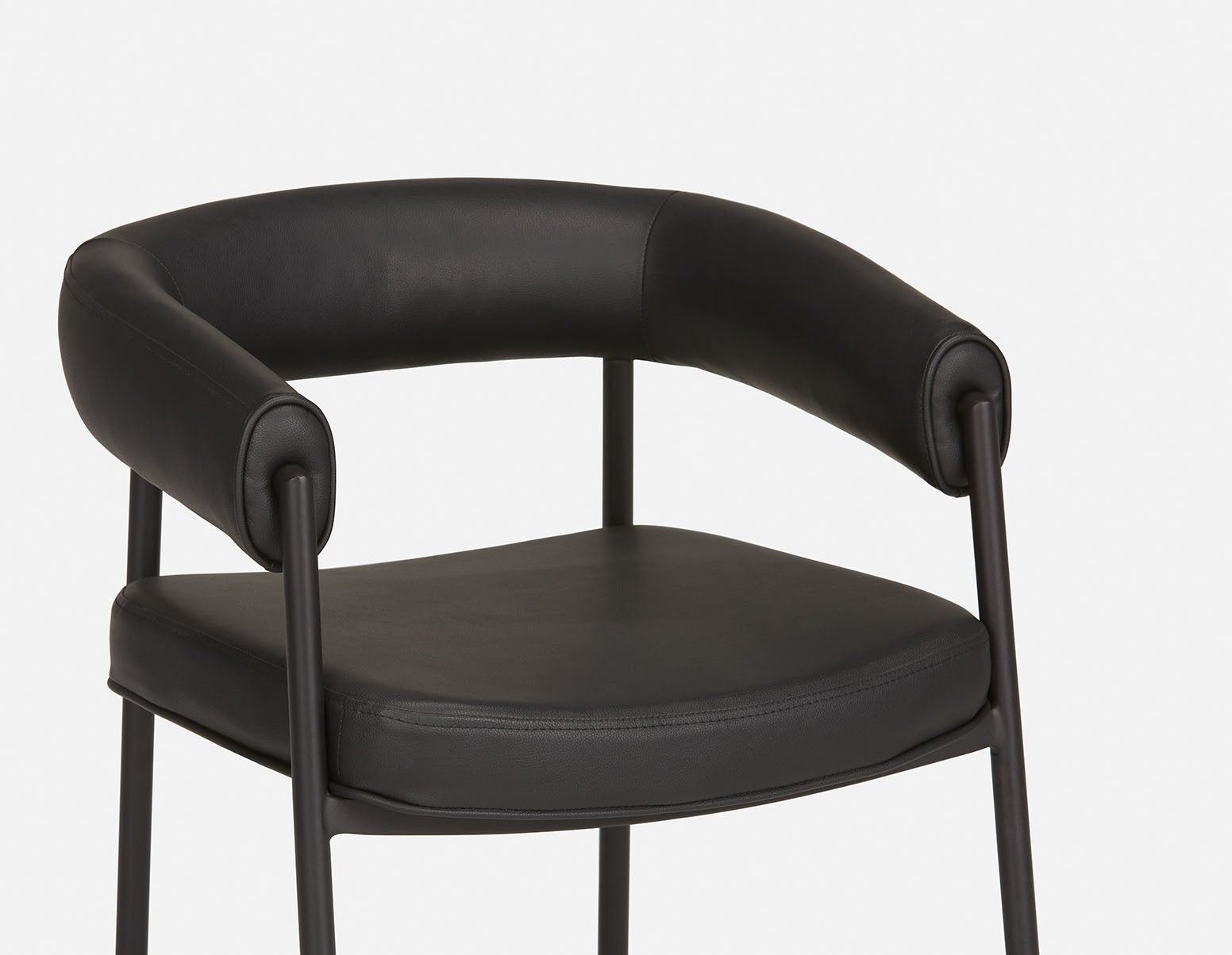 TAURO leatherette chair, brushed frame undefined