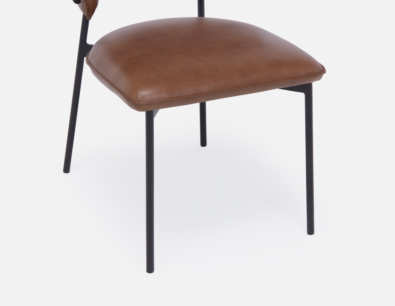PALMA 100% leather mid-century modern dining chair undefined