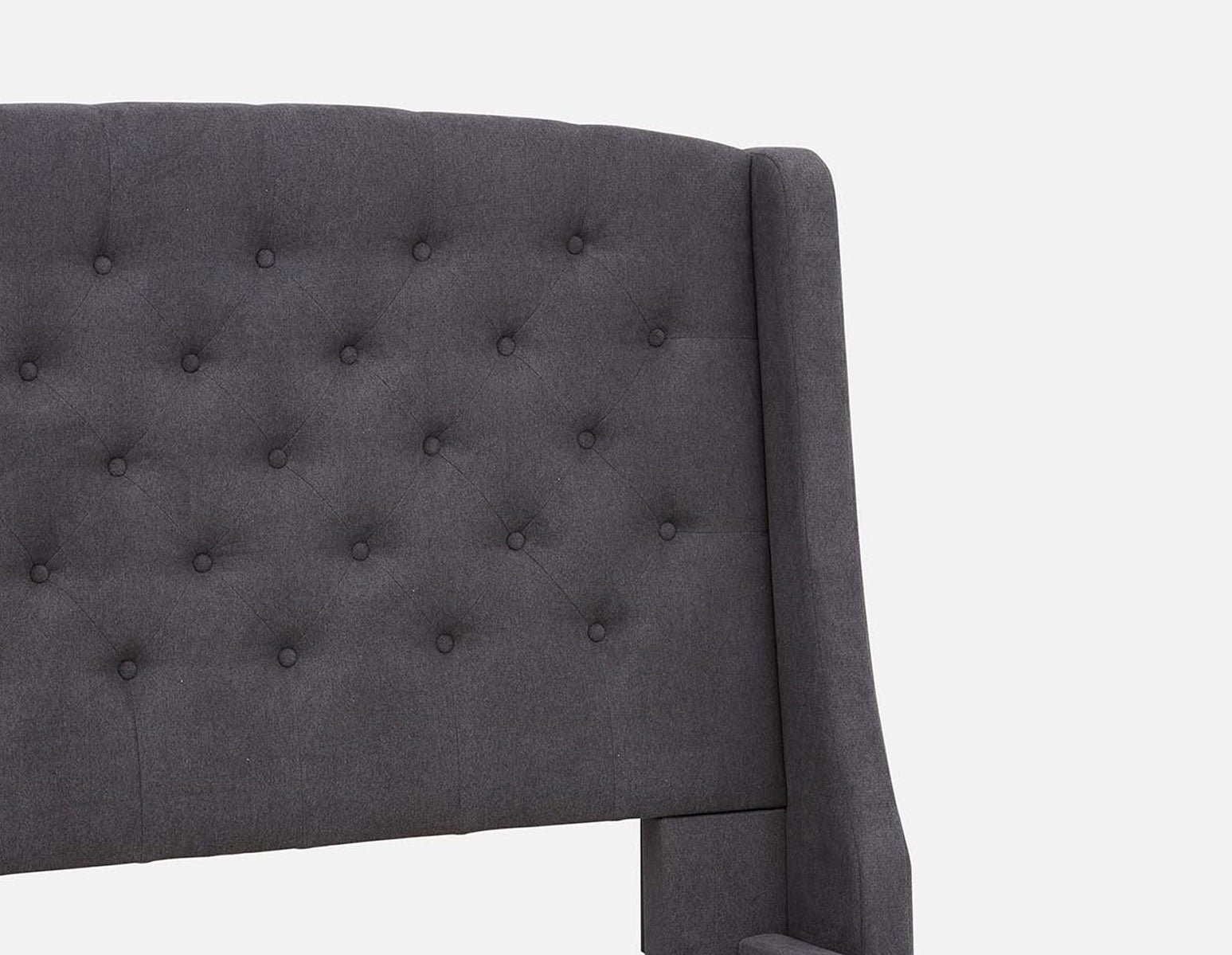 RAVEL traditional tufted upholstered wingback king-size bed with storage undefined