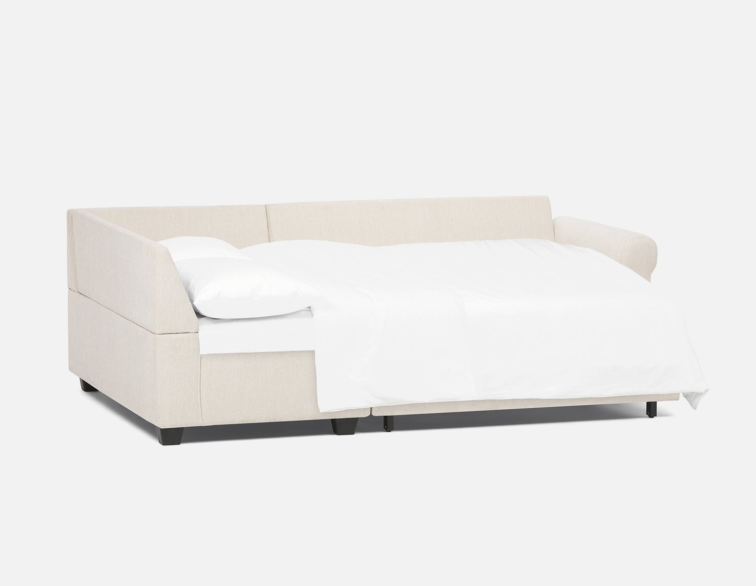 DELPHINE traditional left-facing sectional sofa-bed with storage undefined