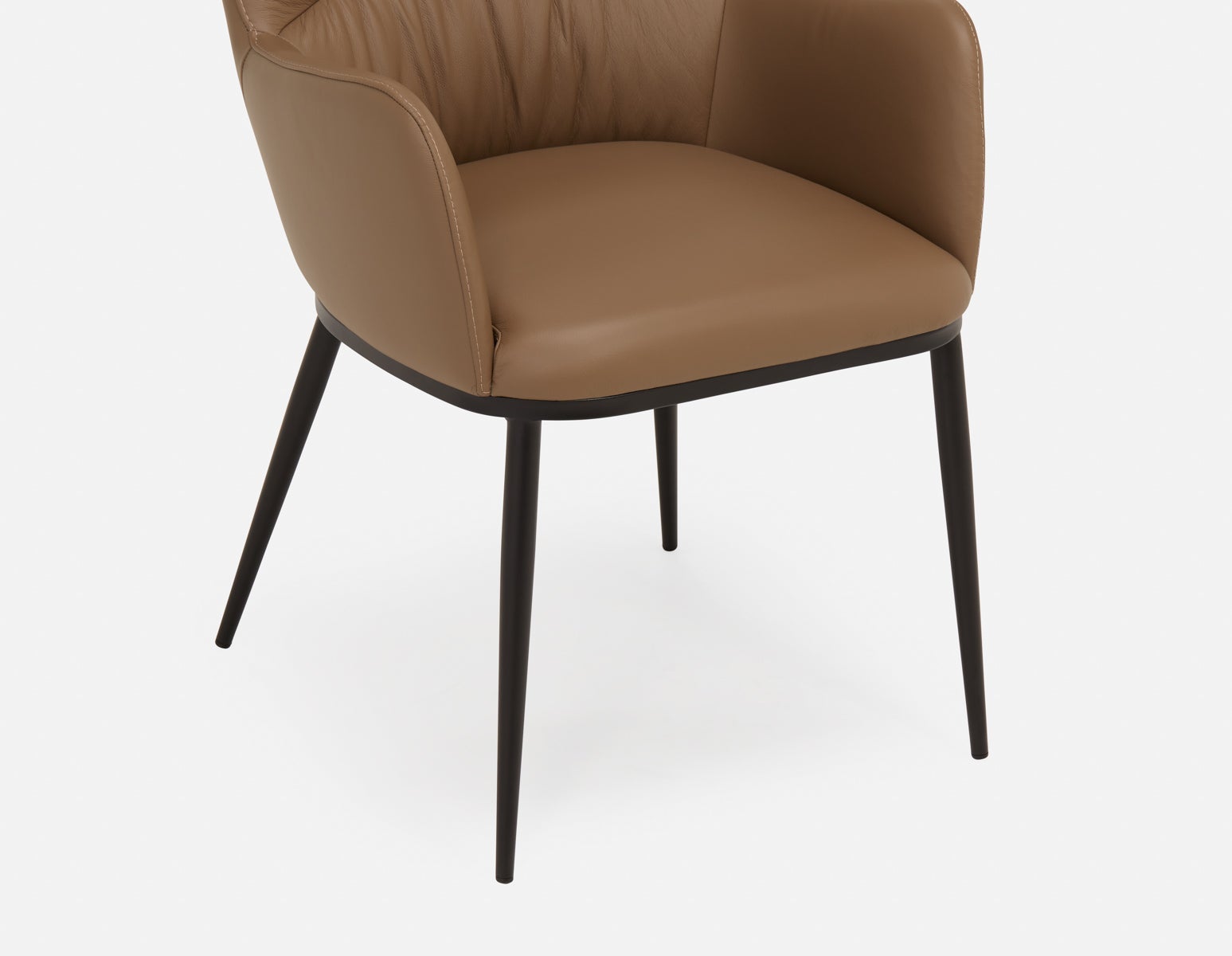 VERONICA 100% leather contemporary dining chair undefined