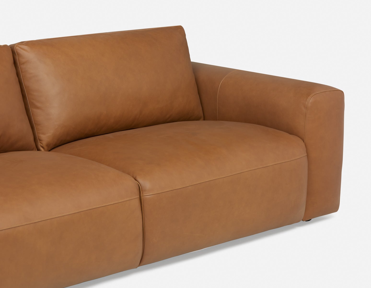 NATALIA Canapé d'appartement 100% cuir 81" undefined