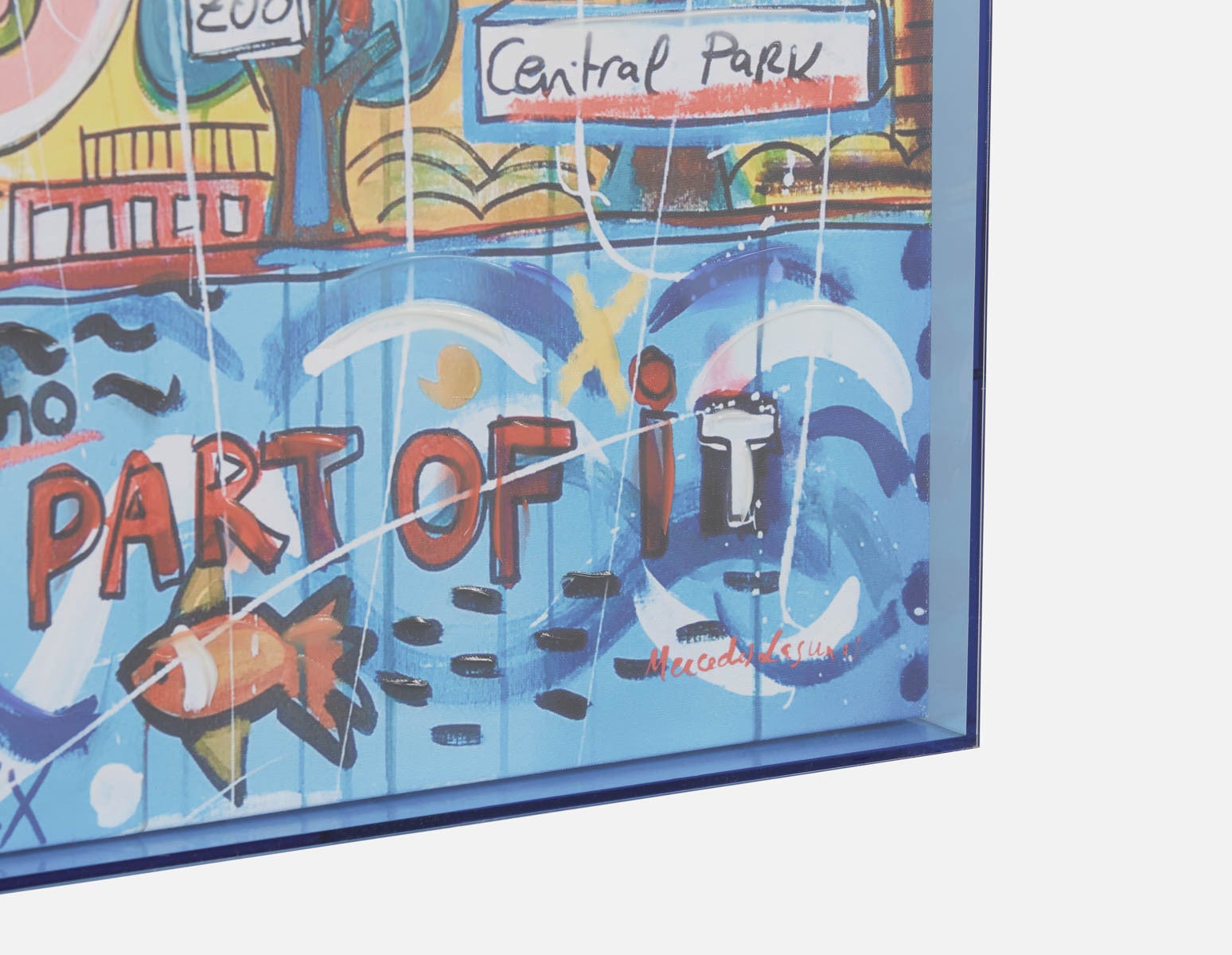 CITY JFK acrylic shadow box art 85 x 110 cm undefined